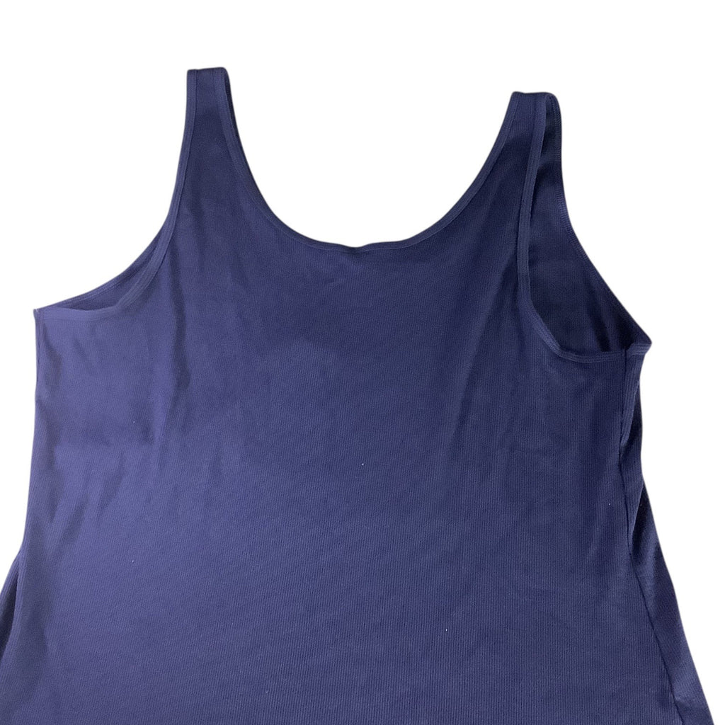 Old Navy Women's Plus Size 3X Blue First Layer Rib Knit Scoop Neck Tank Top