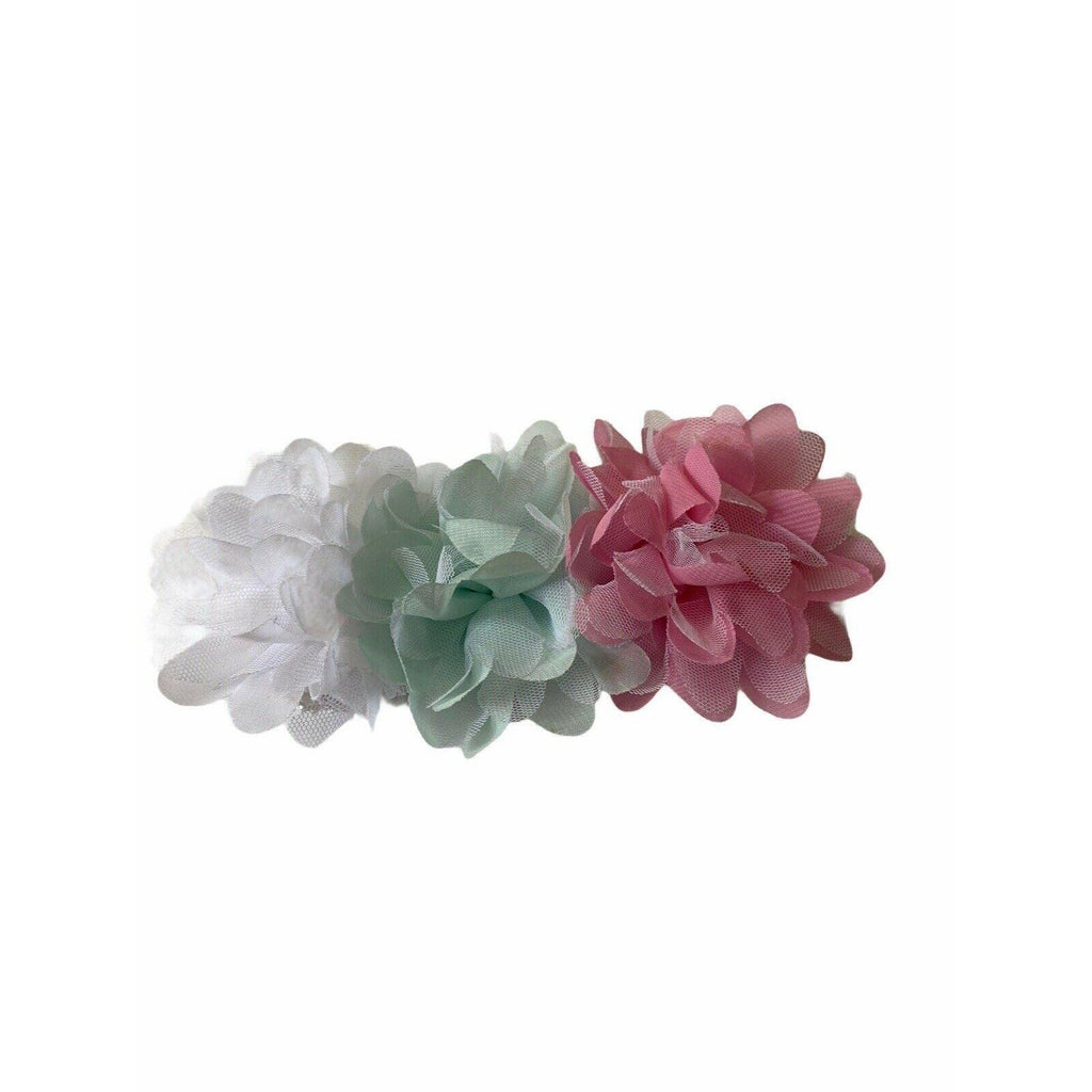 Baby Girls Chiffon Flower Elastic Headband Knit Hair Band Head Wraps Headwear