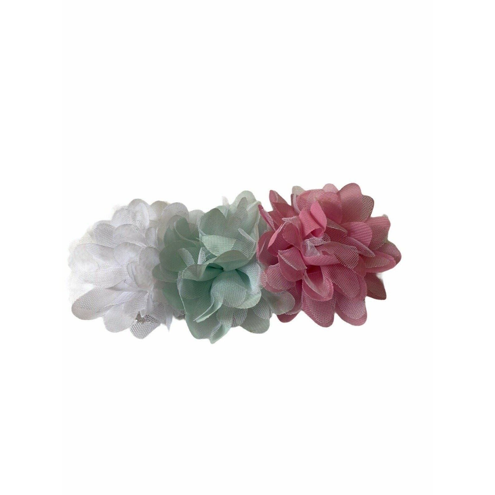 Baby Girls Chiffon Flower Elastic Headband Knit Hair Band Head Wraps Headwear