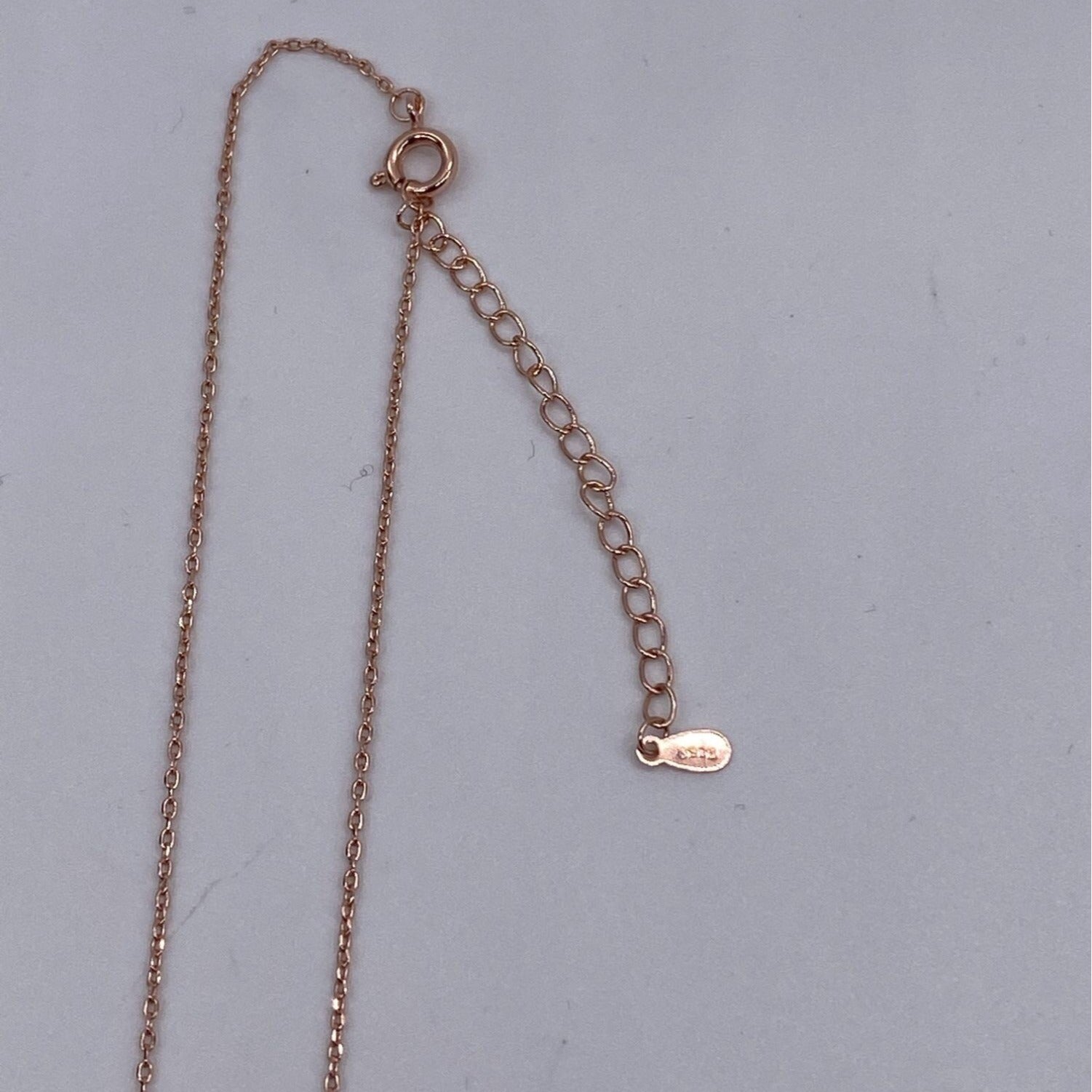 X Intertwined Women's Crystals Charm Necklace Rose Gold Alloy Chain Adjustable