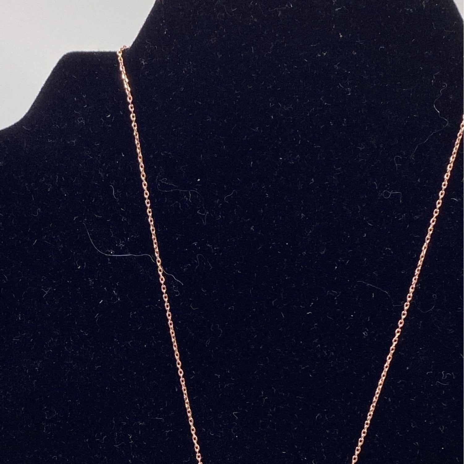 X Intertwined Women's Crystals Charm Necklace Rose Gold Alloy Chain Adjustable