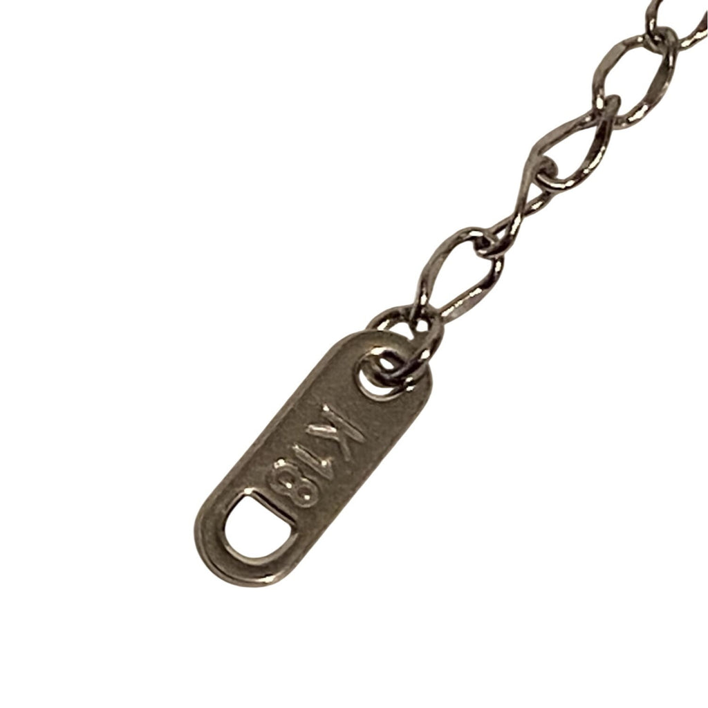 Fancy Zircon Bar Necklace Silver Titanium Steel Chain Sparkle Accent For Women