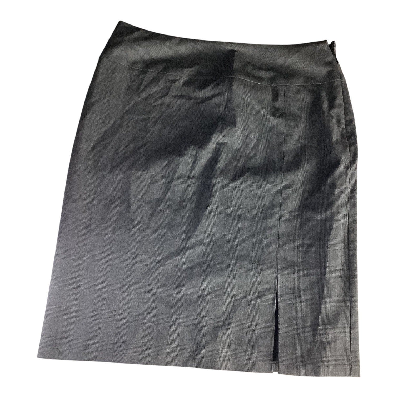 AXCESS Liz Claiborne Womens Gray Stretch Plaid Pencil Skirt Size 8 Lined Career