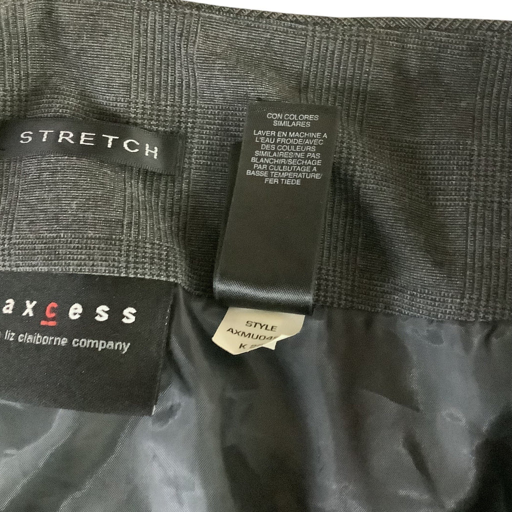 AXCESS Liz Claiborne Womens Gray Stretch Plaid Pencil Skirt Size 8 Lined Career