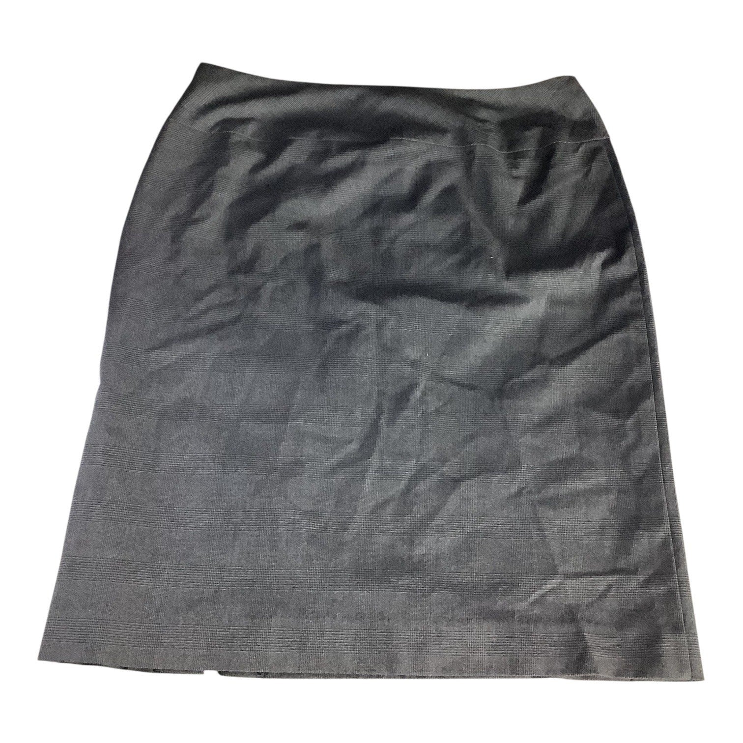 AXCESS Liz Claiborne Womens Gray Stretch Plaid Pencil Skirt Size 8 Lined Career