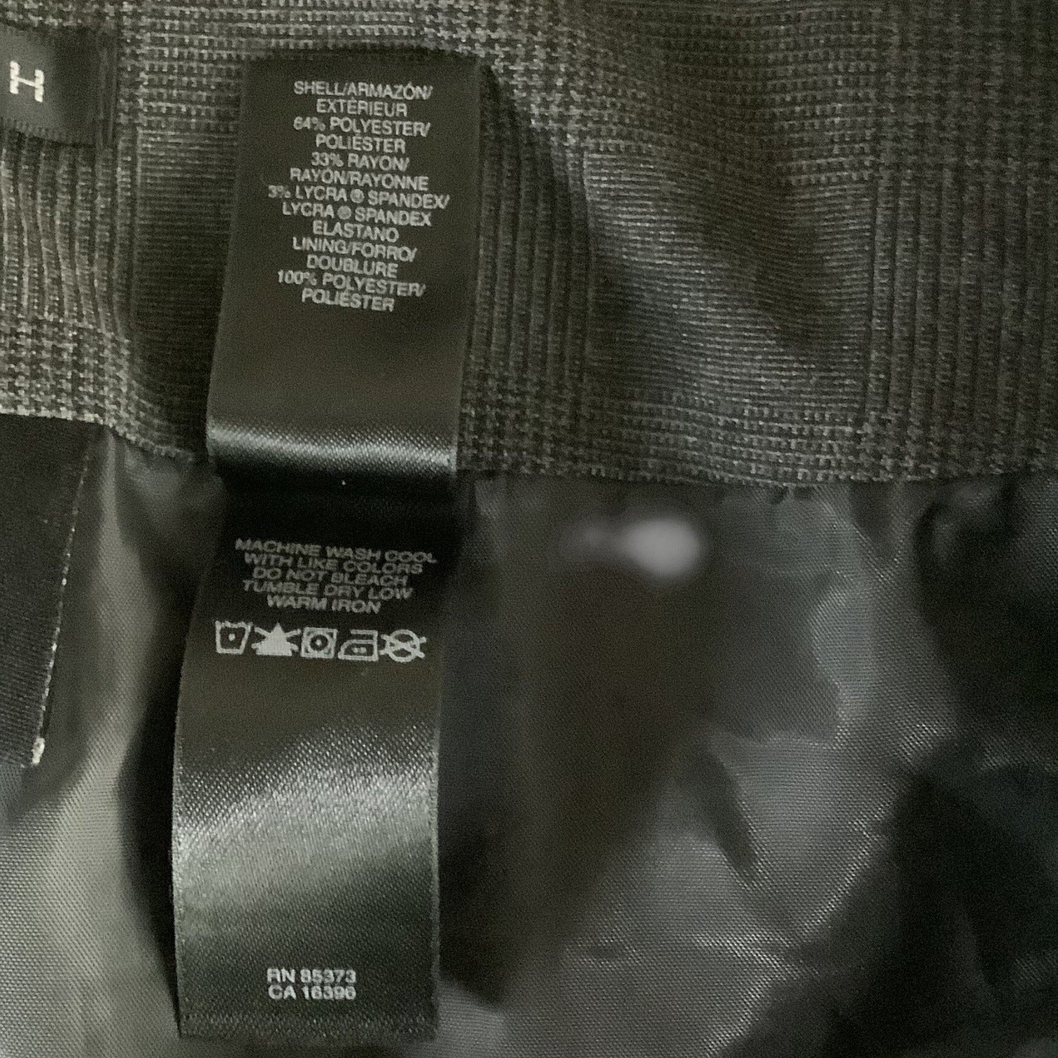 AXCESS Liz Claiborne Womens Gray Stretch Plaid Pencil Skirt Size 8 Lined Career