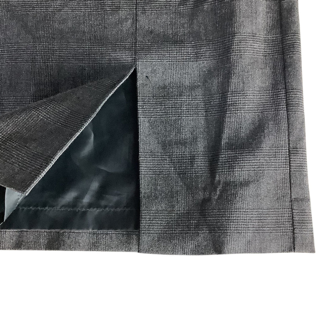 AXCESS Liz Claiborne Womens Gray Stretch Plaid Pencil Skirt Size 8 Lined Career