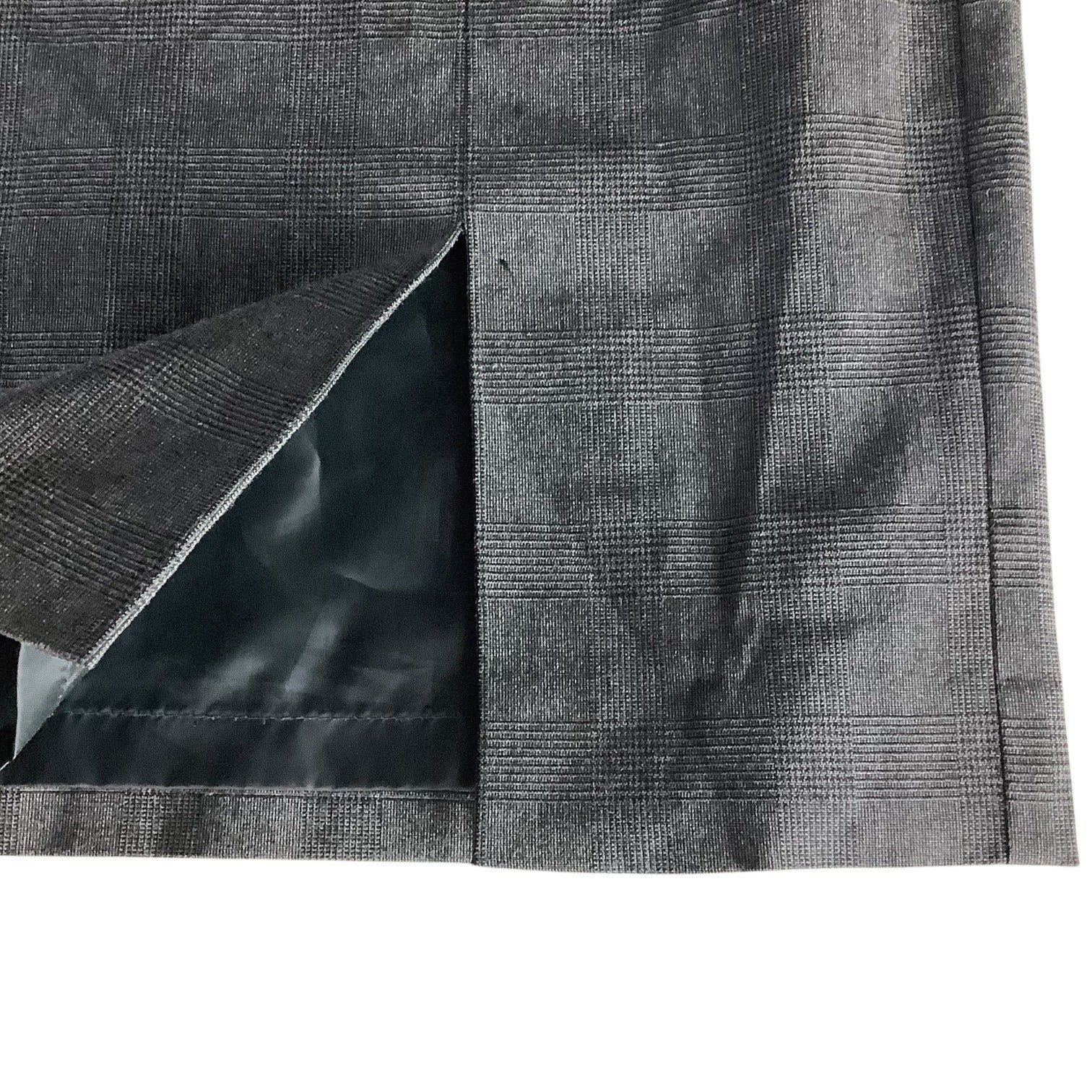 AXCESS Liz Claiborne Womens Gray Stretch Plaid Pencil Skirt Size 8 Lined Career