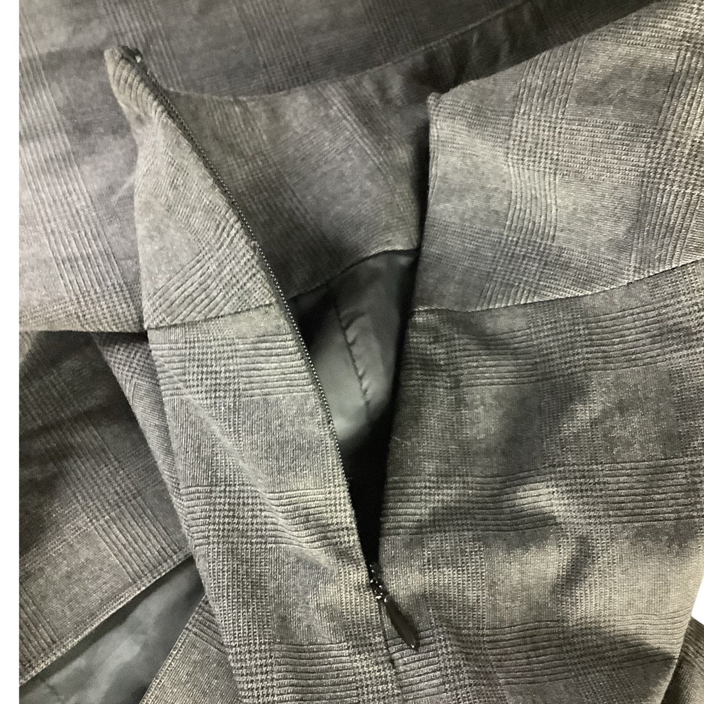 AXCESS Liz Claiborne Womens Gray Stretch Plaid Pencil Skirt Size 8 Lined Career