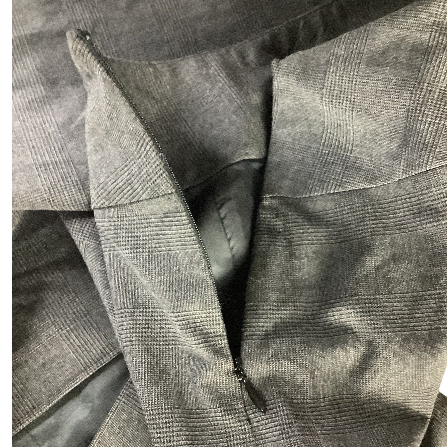 AXCESS Liz Claiborne Womens Gray Stretch Plaid Pencil Skirt Size 8 Lined Career