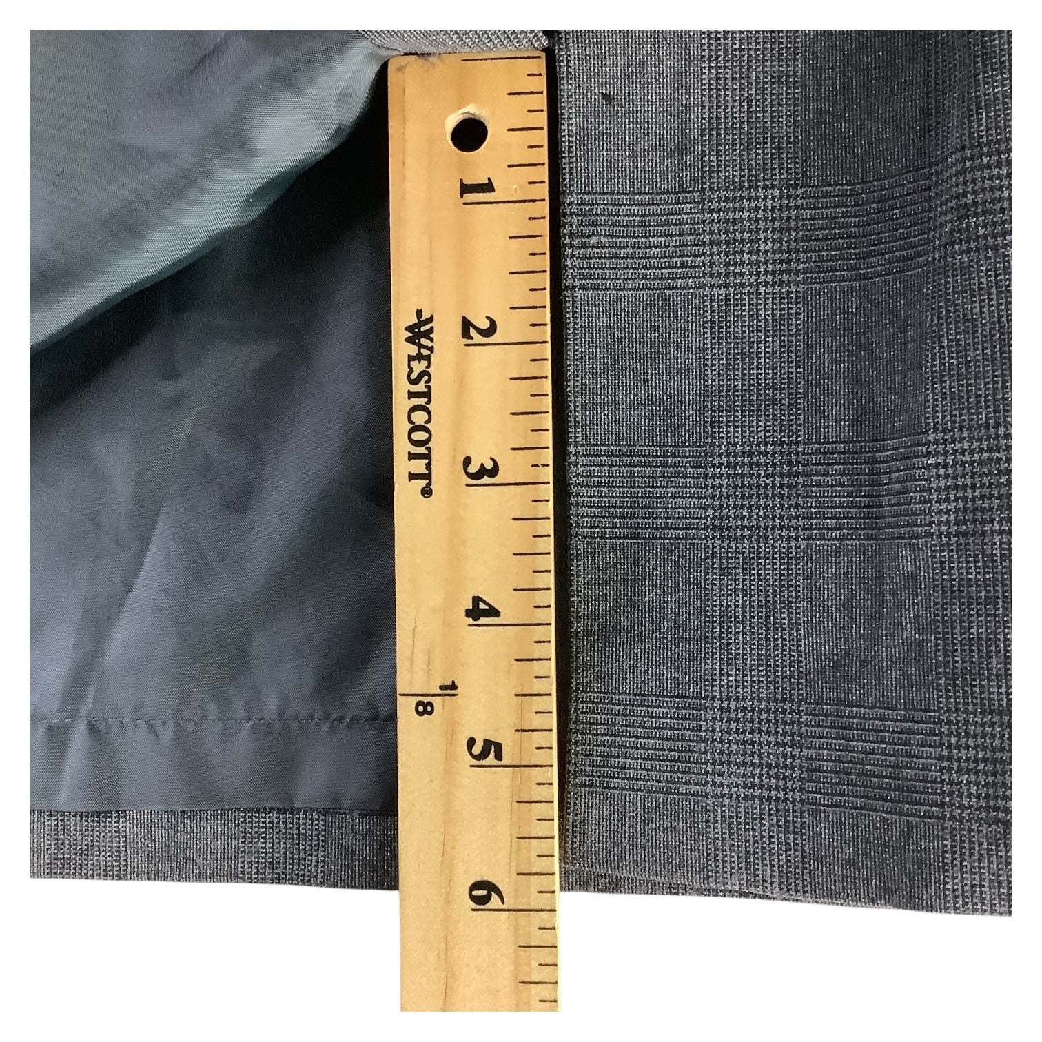 AXCESS Liz Claiborne Womens Gray Stretch Plaid Pencil Skirt Size 8 Lined Career