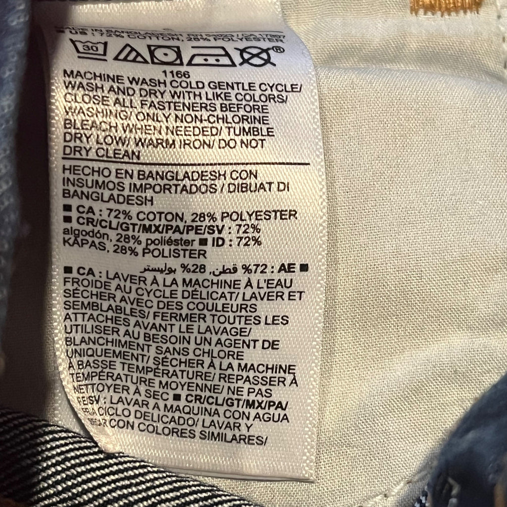 Old Navy Girls High-Rise Adjustable Waist Denim Blue Shorts Size 6