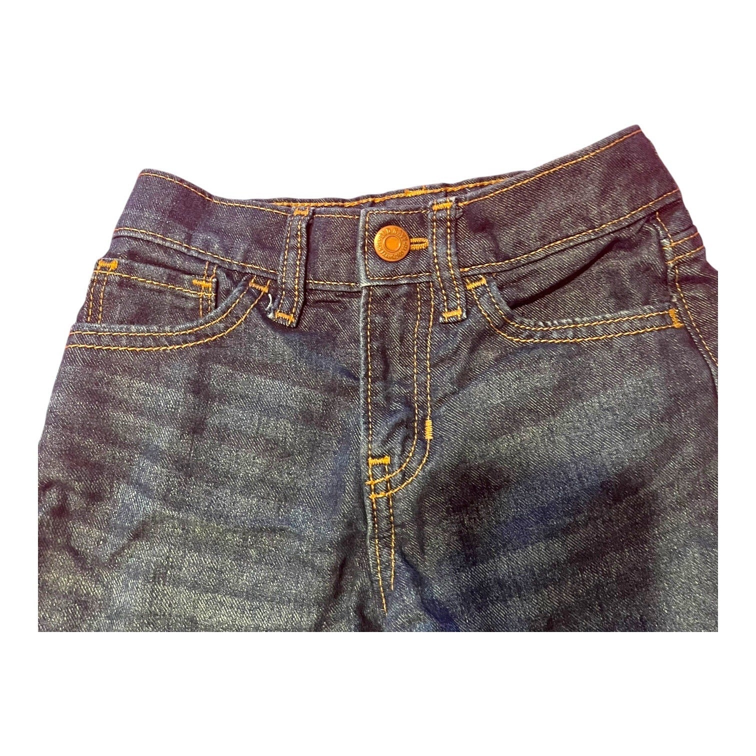 Old Navy Girls High-Rise Adjustable Waist Denim Blue Shorts Size 6