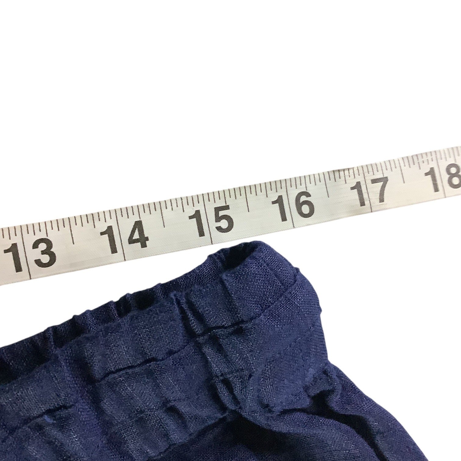 Charter Club Women’s Petite Linen Pants Intrepid Blue Size PL Elastic Waistband