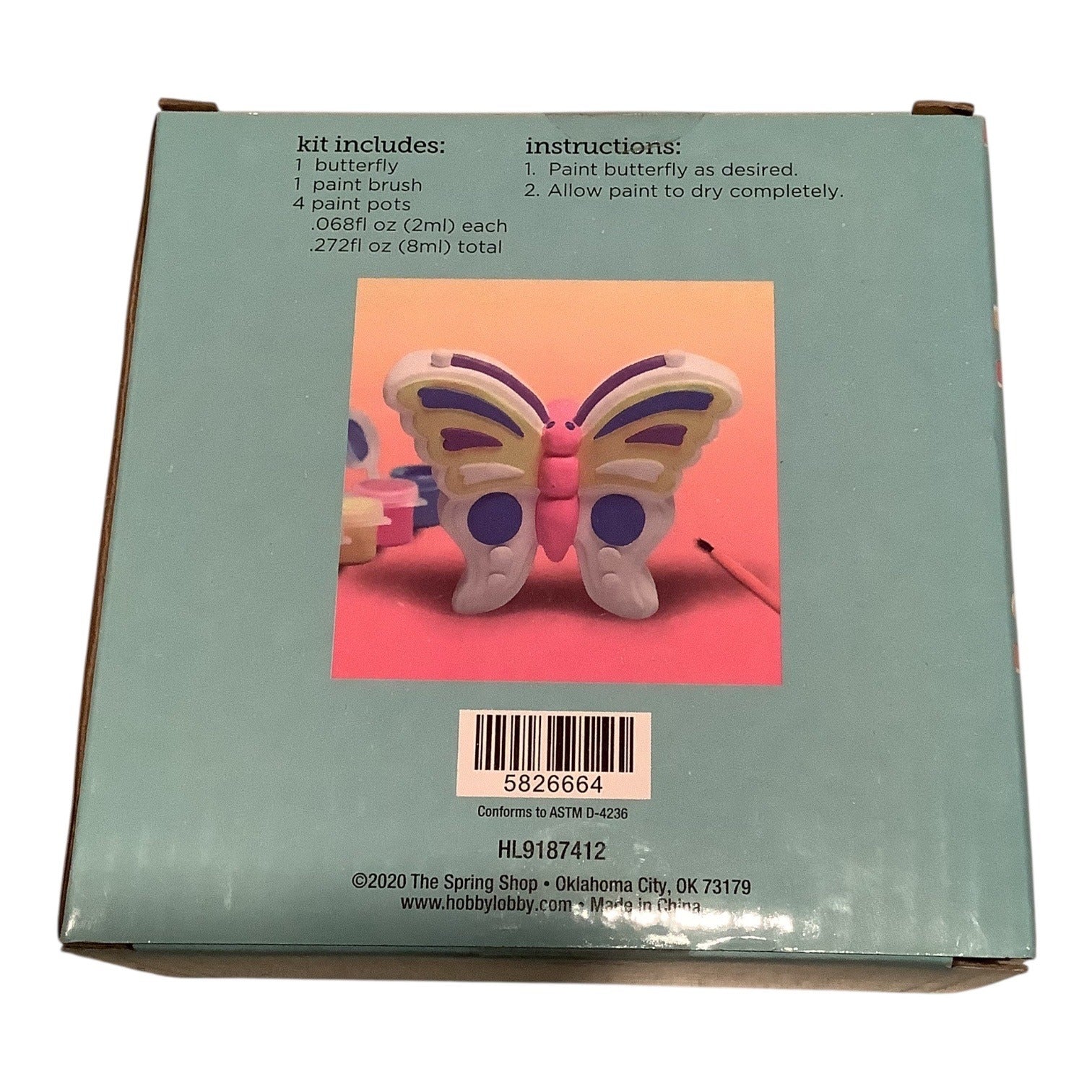 Paint Your Own Butterfly Kit The Spring Shop 4+ Ceramic Figure Art Set