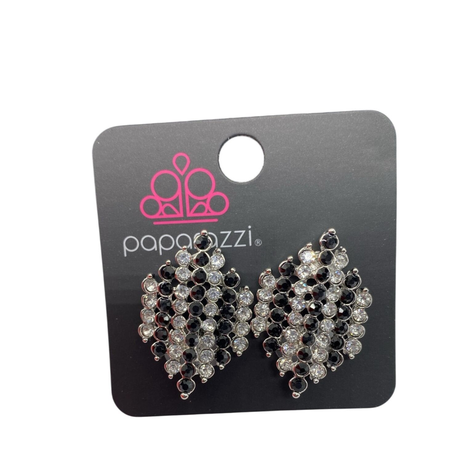 Paparazzi Jewelry Women's Vegas Vega Black Clip-On Earrings Lead & Nickel Free