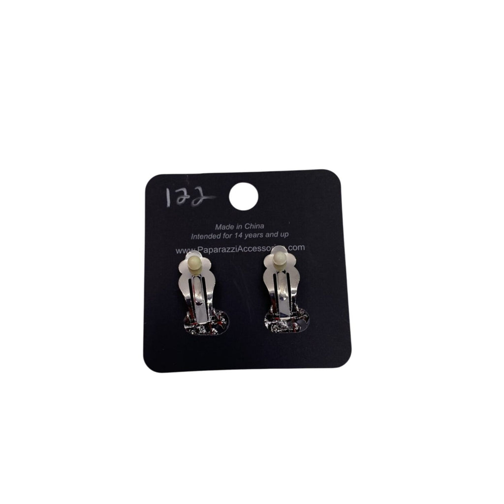 Paparazzi Jewelry Women's Vegas Vega Black Clip-On Earrings Lead & Nickel Free