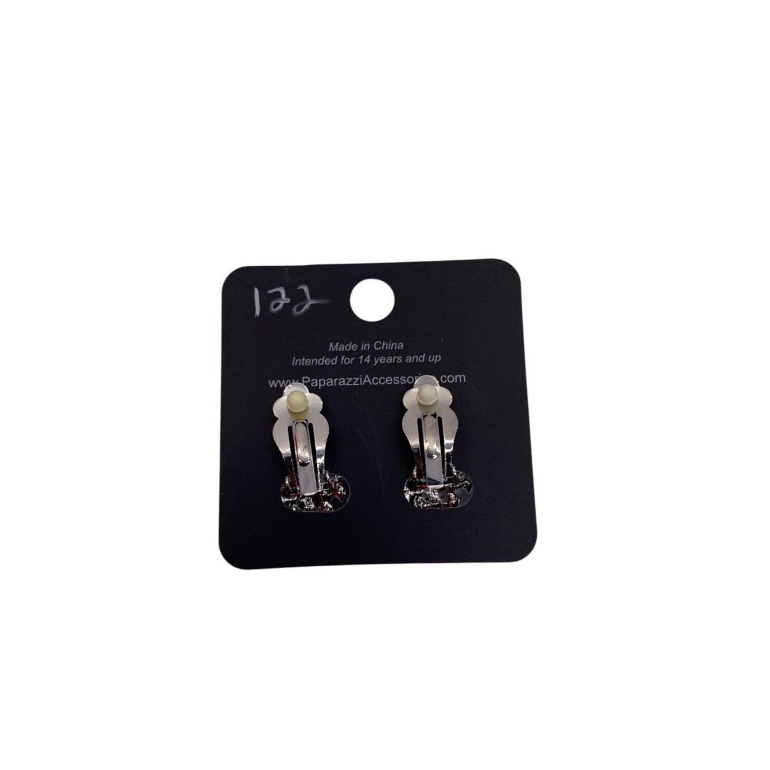 Paparazzi Jewelry Women's Vegas Vega Black Clip-On Earrings Lead & Nickel Free