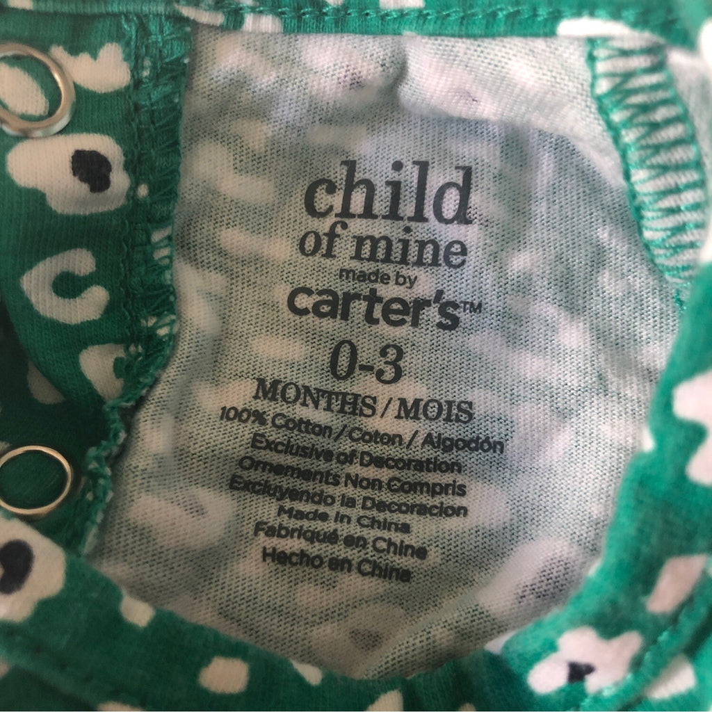 Baby Girls Rompers 2 Pc Set Carters & Bon Bébé 0-3 Mo Floral Leopard Cotton