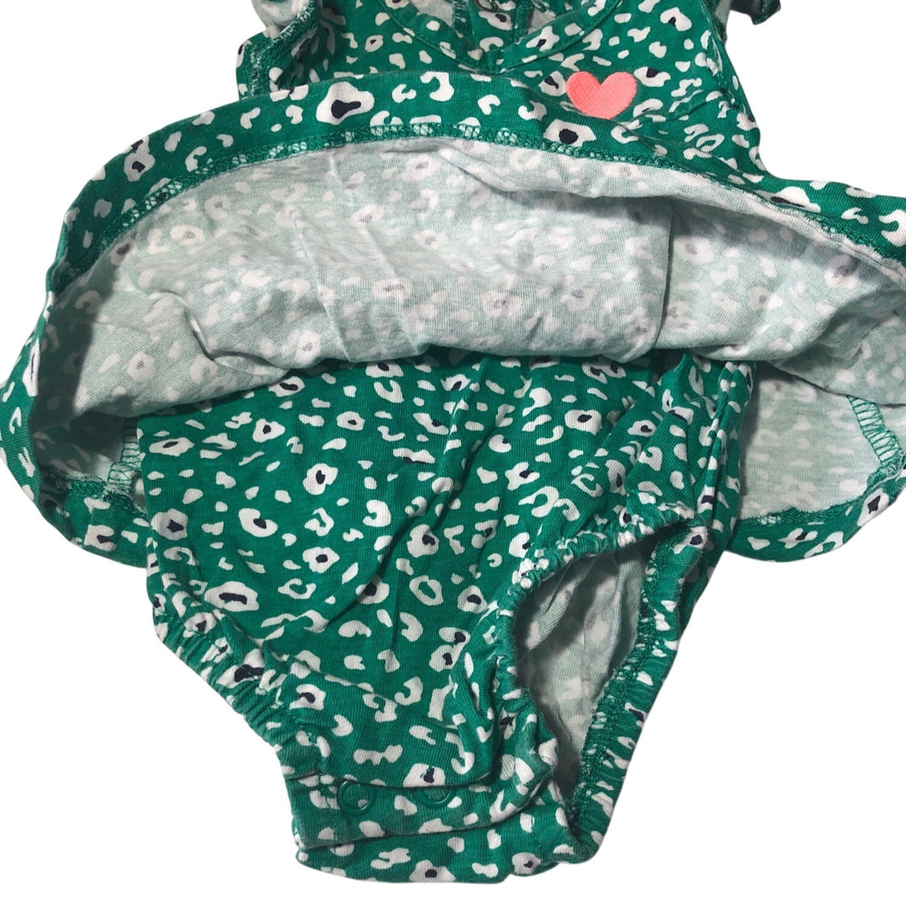 Baby Girls Rompers 2 Pc Set Carters & Bon Bébé 0-3 Mo Floral Leopard Cotton