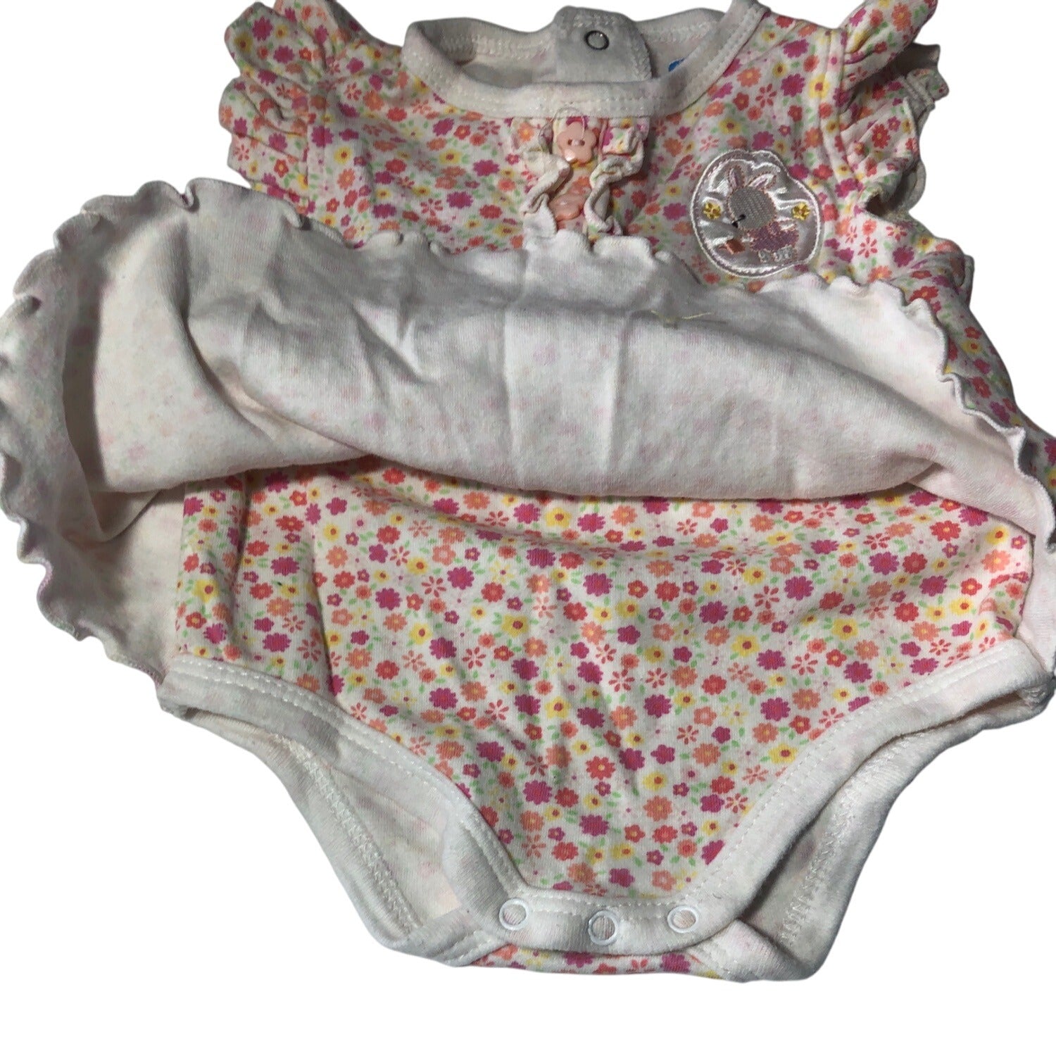 Baby Girls Rompers 2 Pc Set Carters & Bon Bébé 0-3 Mo Floral Leopard Cotton