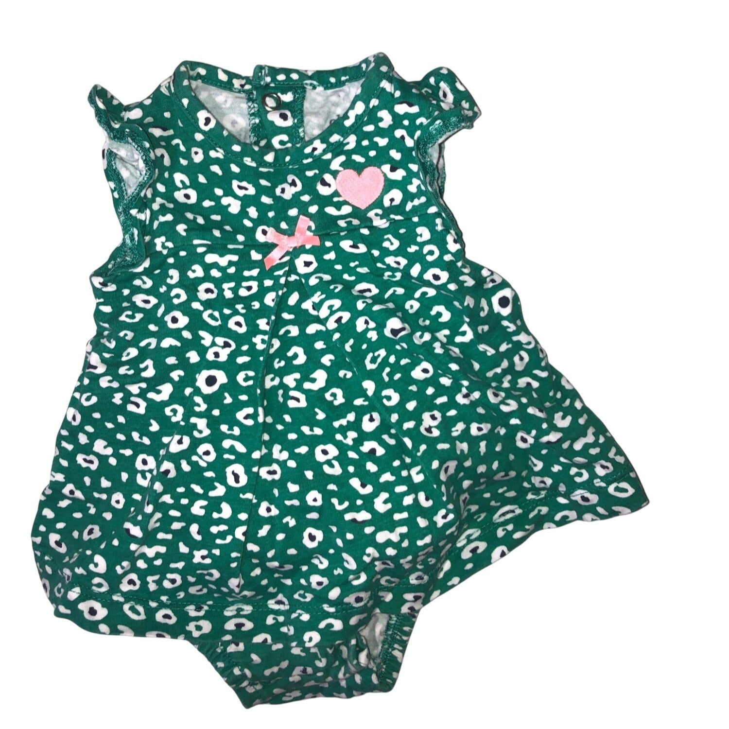Baby Girls Rompers 2 Pc Set Carters & Bon Bébé 0-3 Mo Floral Leopard Cotton