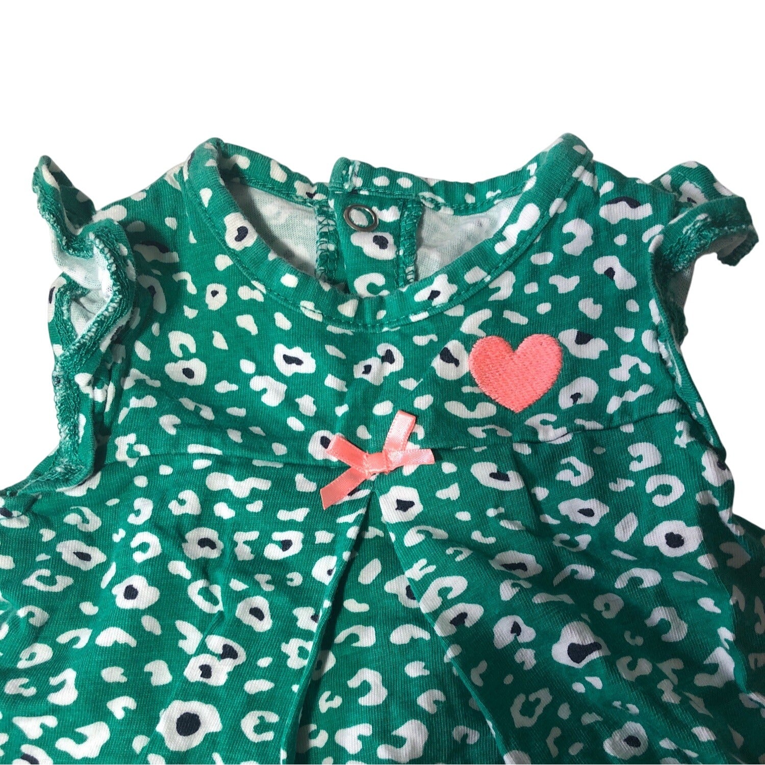 Baby Girls Rompers 2 Pc Set Carters & Bon Bébé 0-3 Mo Floral Leopard Cotton