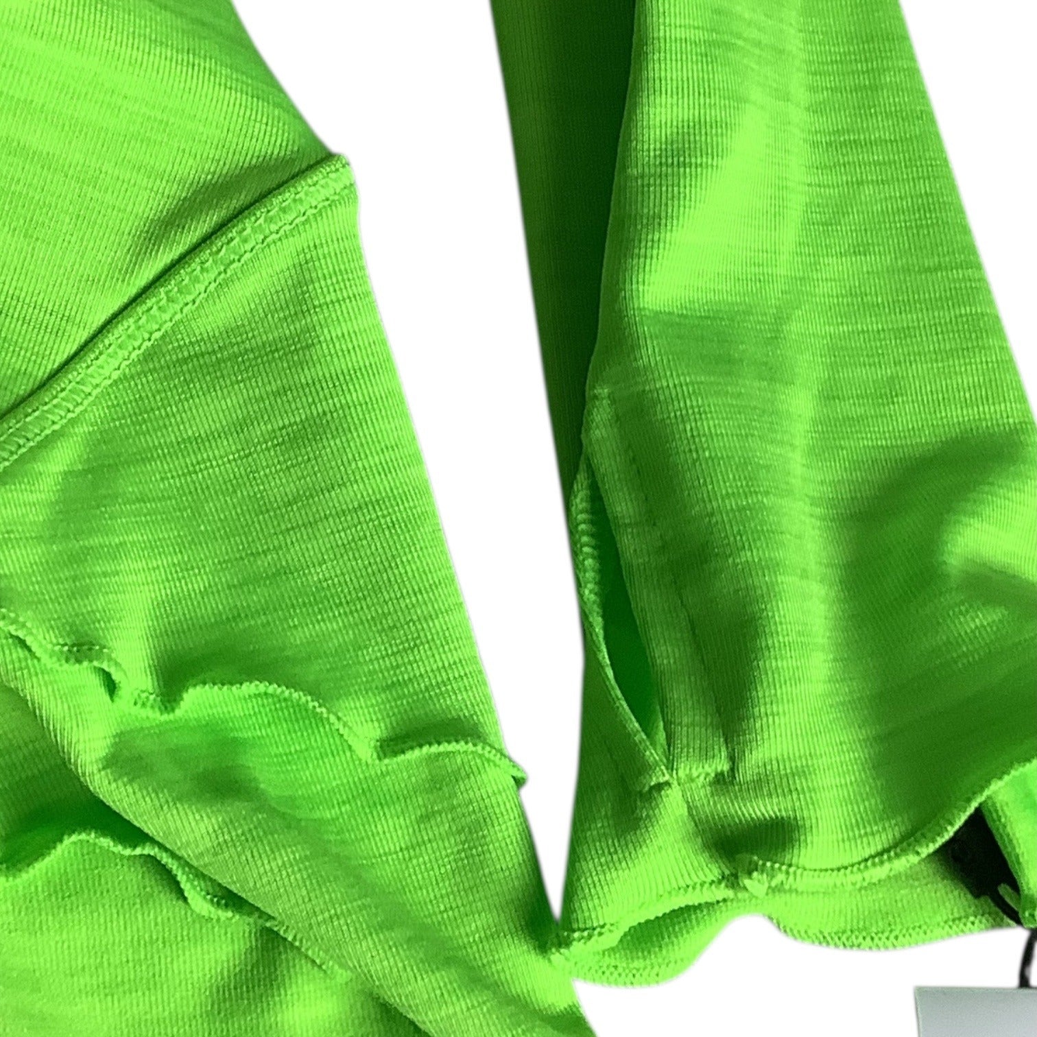 Calvin Klein Performance Quick Dry Womens Green Hooded Long Sleeve Ruched Top M