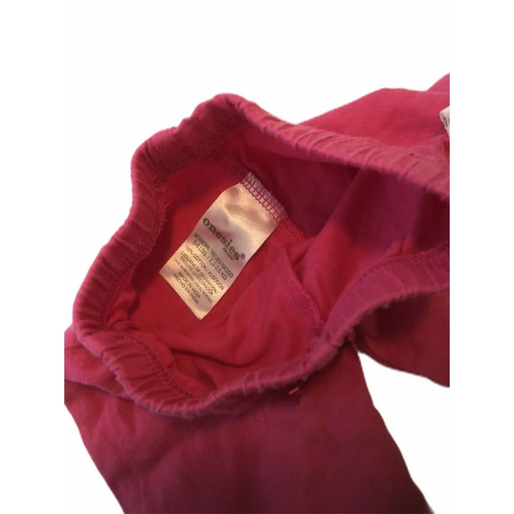 Baby Girl NB 2 Pc Outfit Pink & White Cotton Flower Print Mix Lot Pants T-shirt