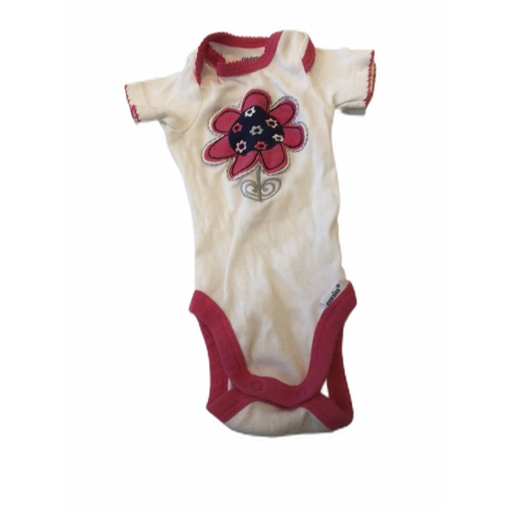 Baby Girl NB 2 Pc Outfit Pink & White Cotton Flower Print Mix Lot Pants T-shirt