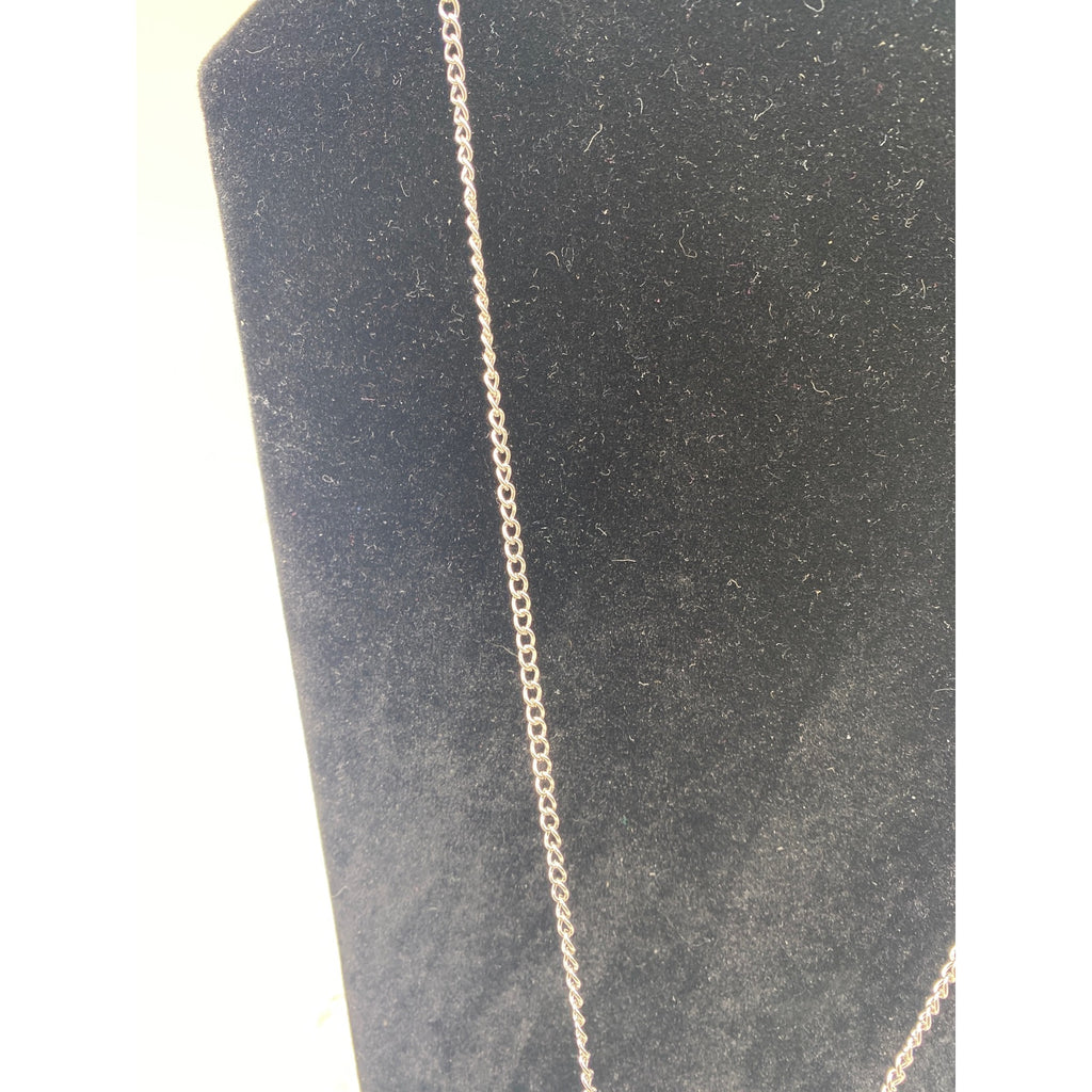 Chunky Crystal Cross Pendant Necklace Silver Tone Unisex Chain