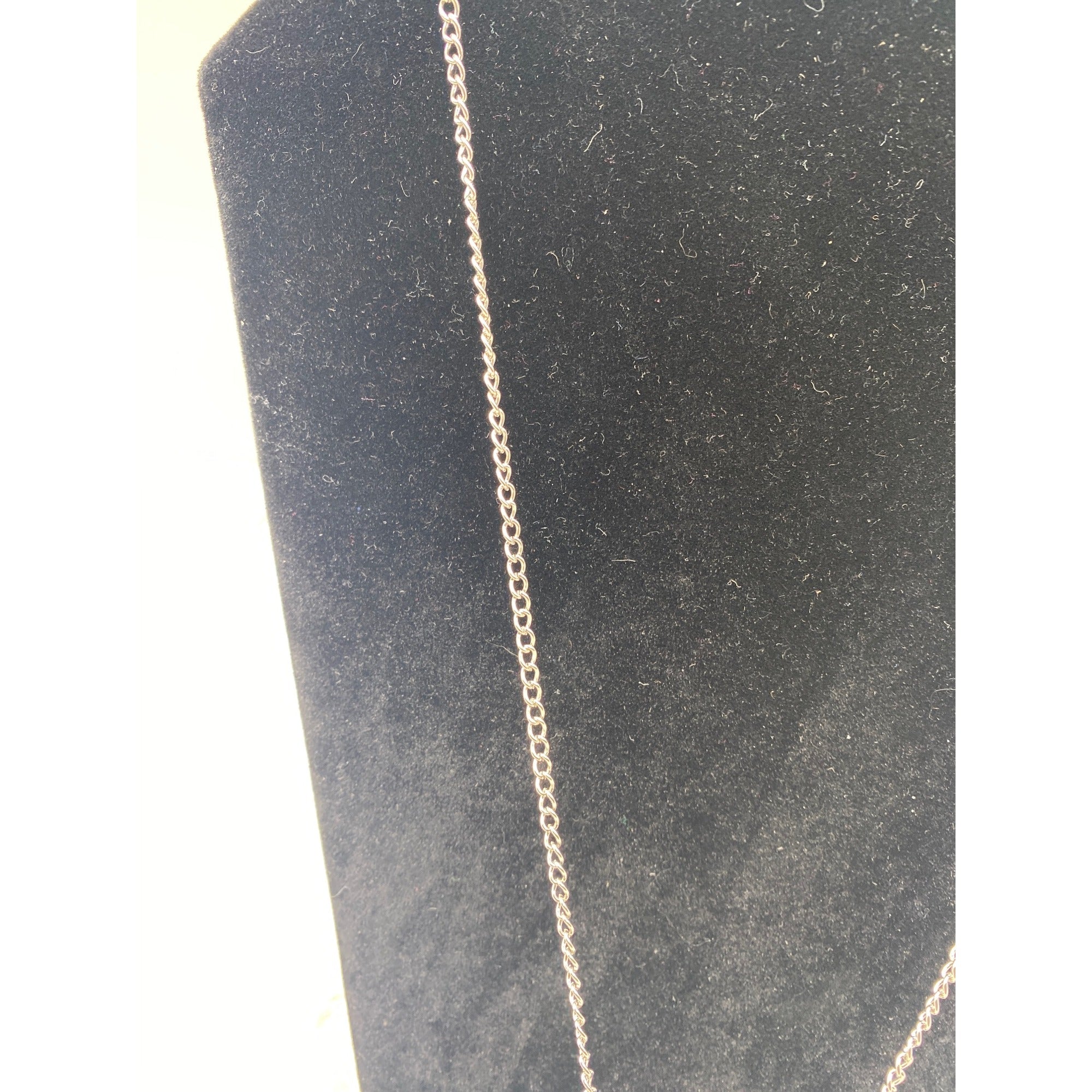 Chunky Crystal Cross Pendant Necklace Silver Tone Unisex Chain