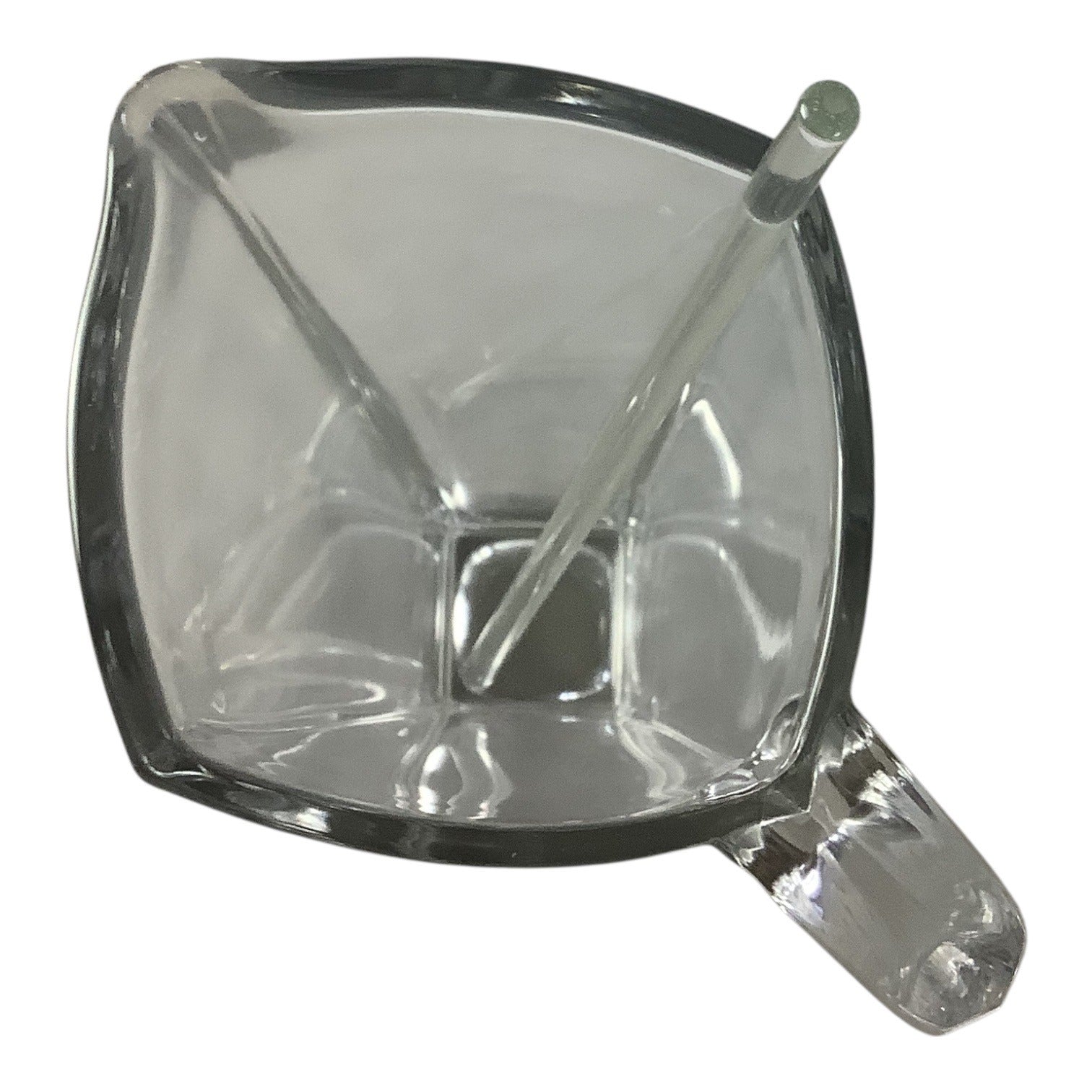 Crystal Martini Pitcher Quattro Design With Stirrer 11.5" Tall Elegant