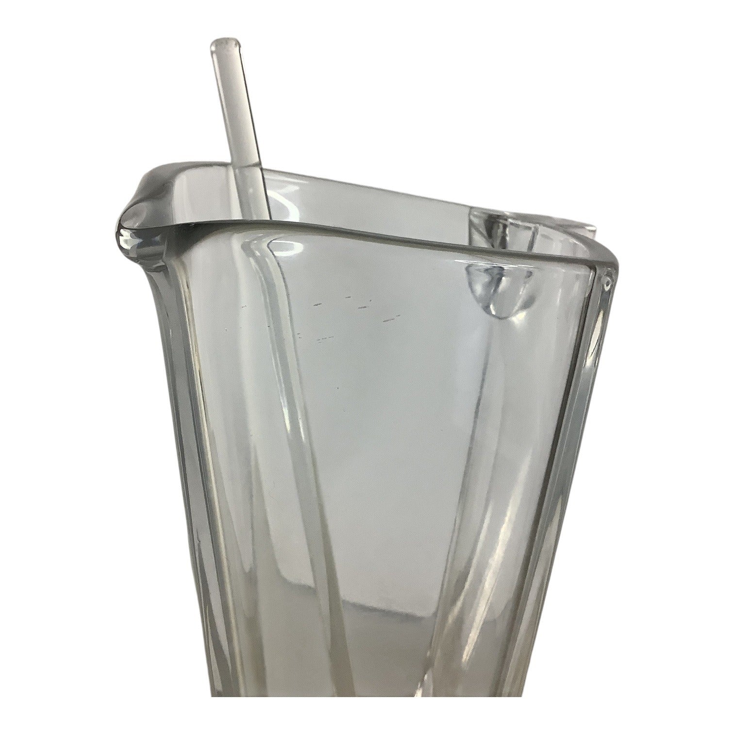 Crystal Martini Pitcher Quattro Design With Stirrer 11.5" Tall Elegant