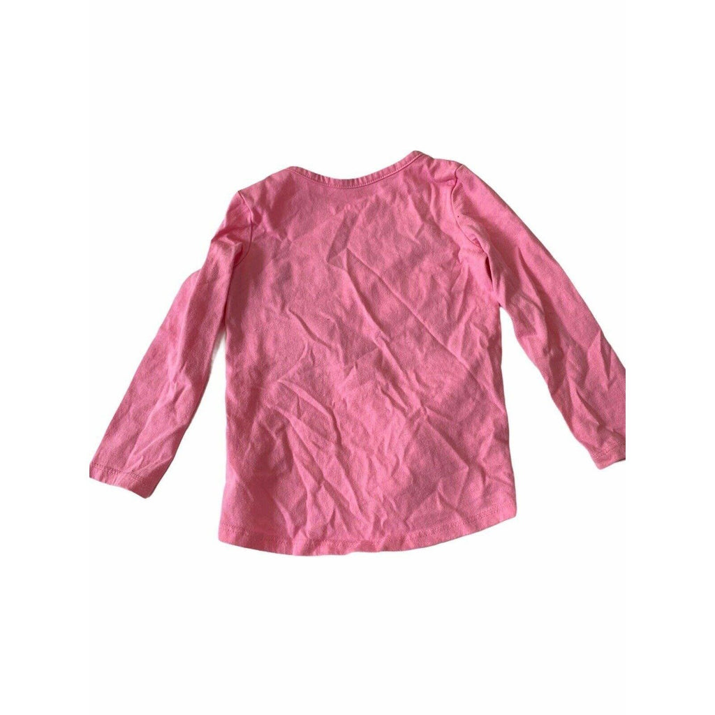 Okie Dokie Toddler Girls Long Sleeve Pink Shirt "Moms Favorite Lil Genius" 2T