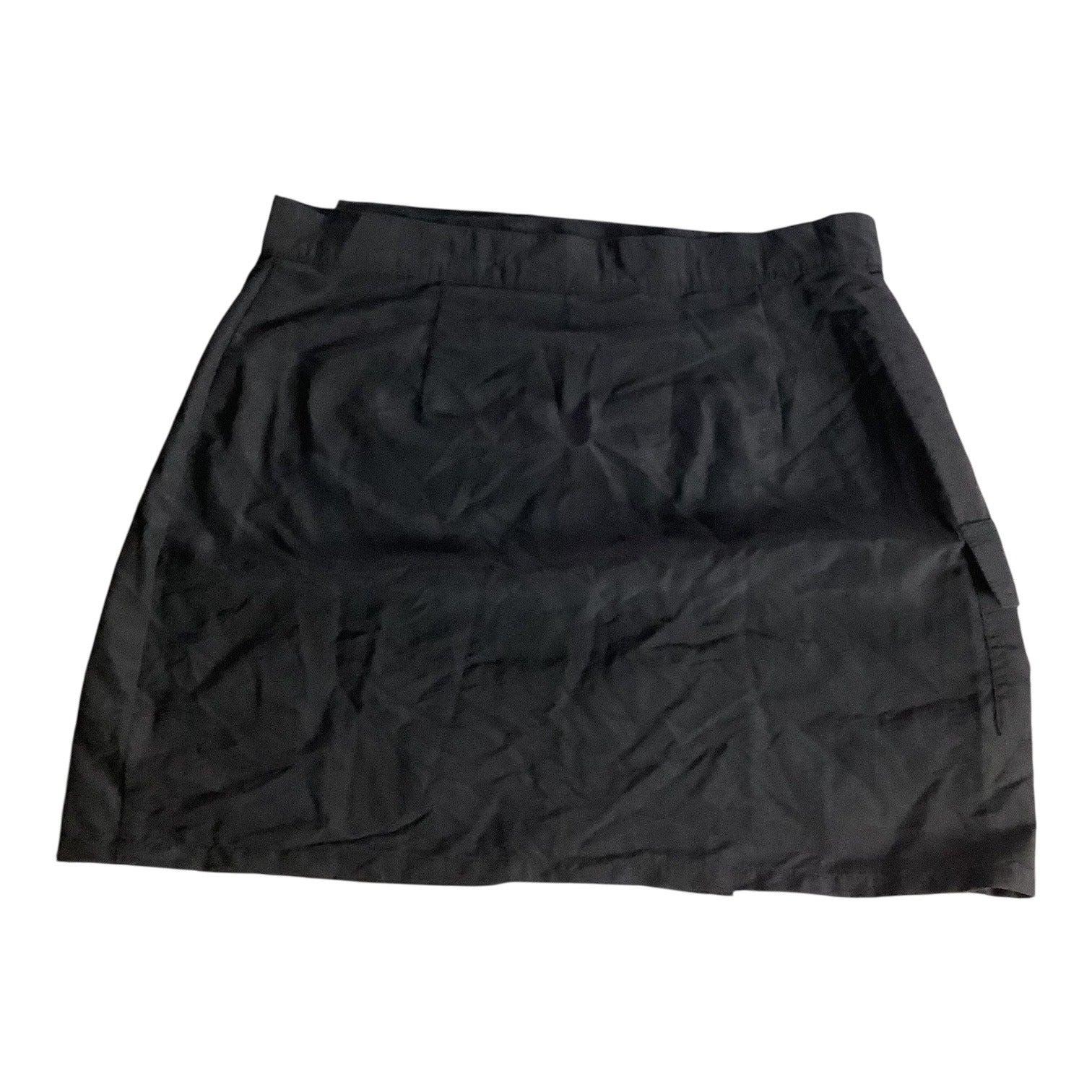 Vintage No Boundaries Black Wrap Skirt Girls Size L 11/13 Floral Embroidery