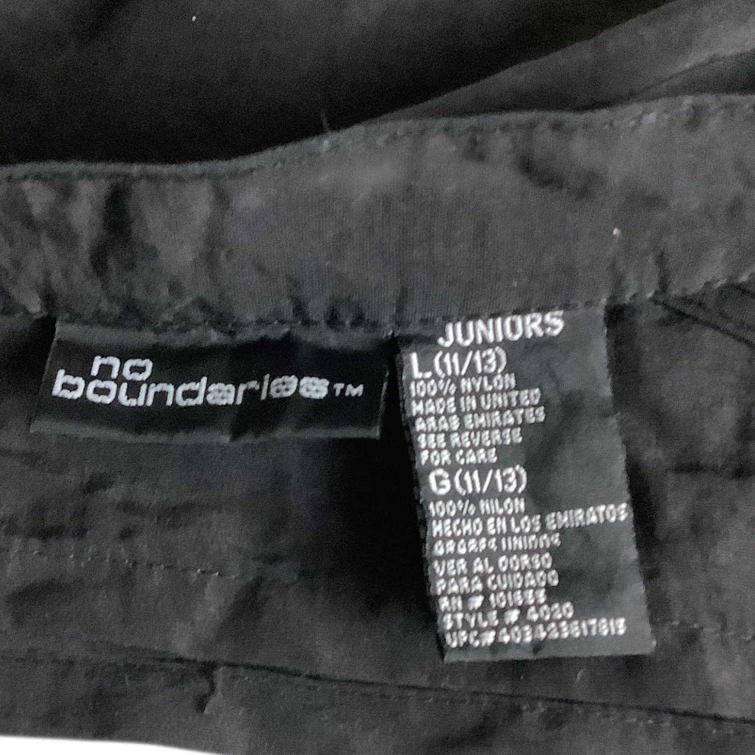 Vintage No Boundaries Black Wrap Skirt Girls Size L 11/13 Floral Embroidery