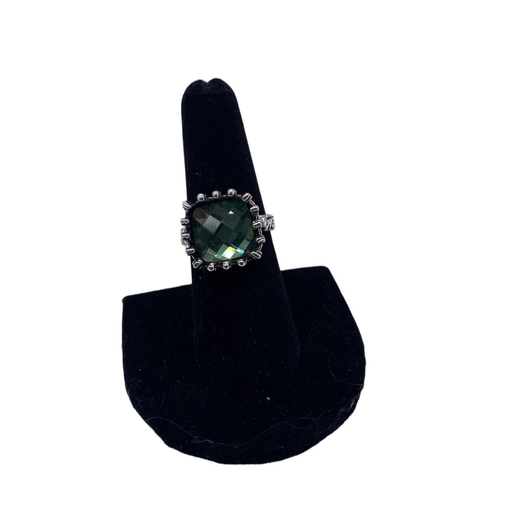 Princess Green Moonstone Gemstone 925 Silver Plated Ring Sz 7 Wedding Engagement