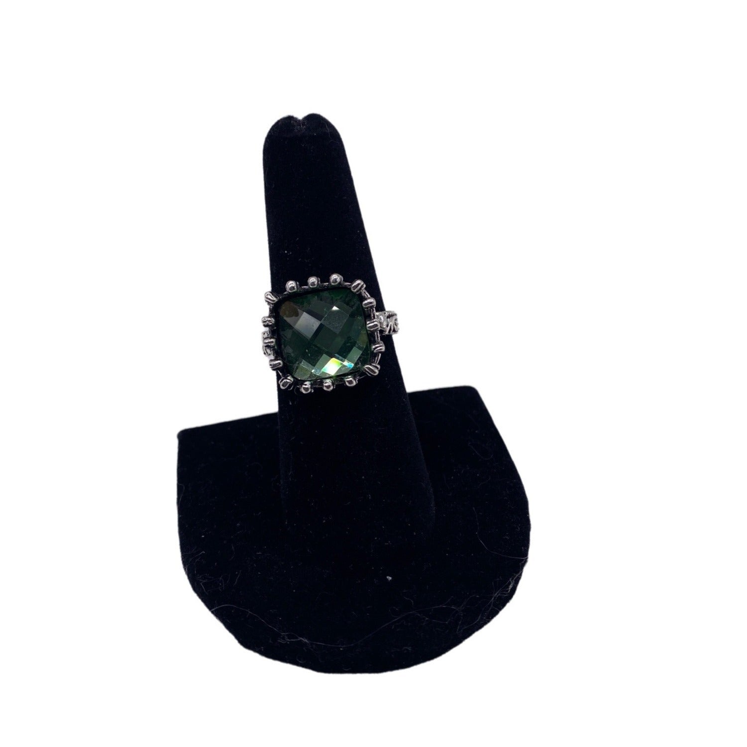 Princess Green Moonstone Gemstone 925 Silver Plated Ring Sz 7 Wedding Engagement