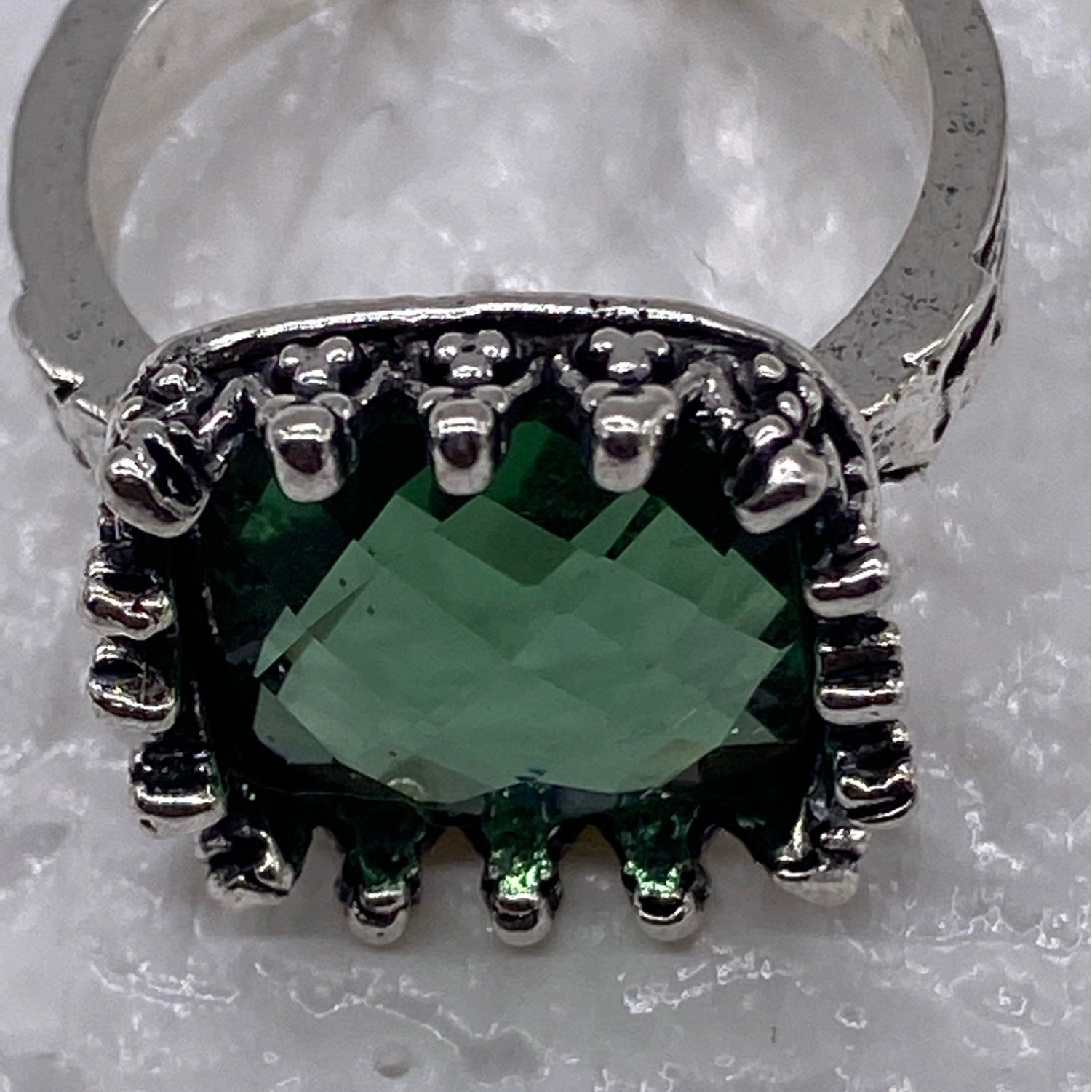 Princess Green Moonstone Gemstone 925 Silver Plated Ring Sz 7 Wedding Engagement