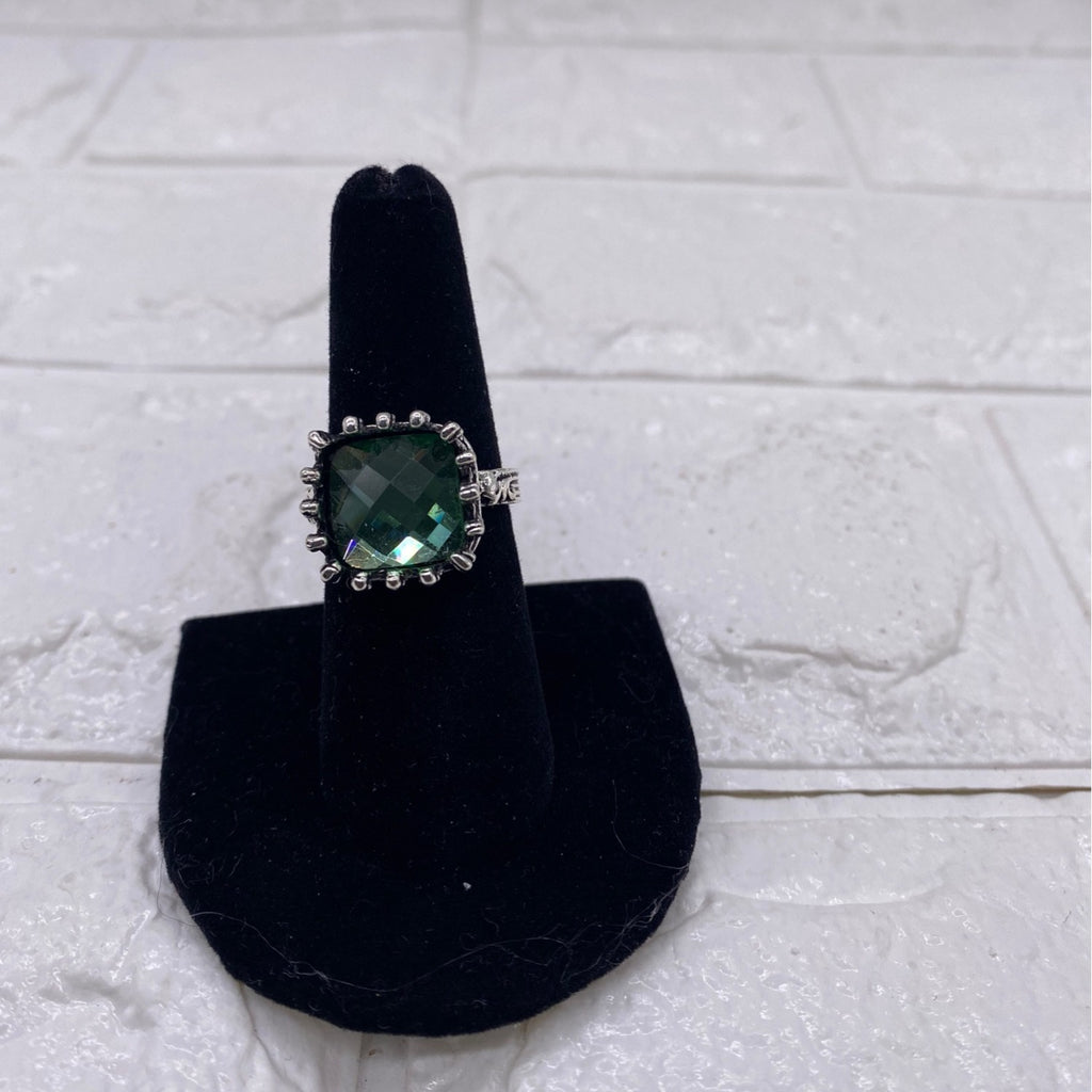 Princess Green Moonstone Gemstone 925 Silver Plated Ring Sz 7 Wedding Engagement