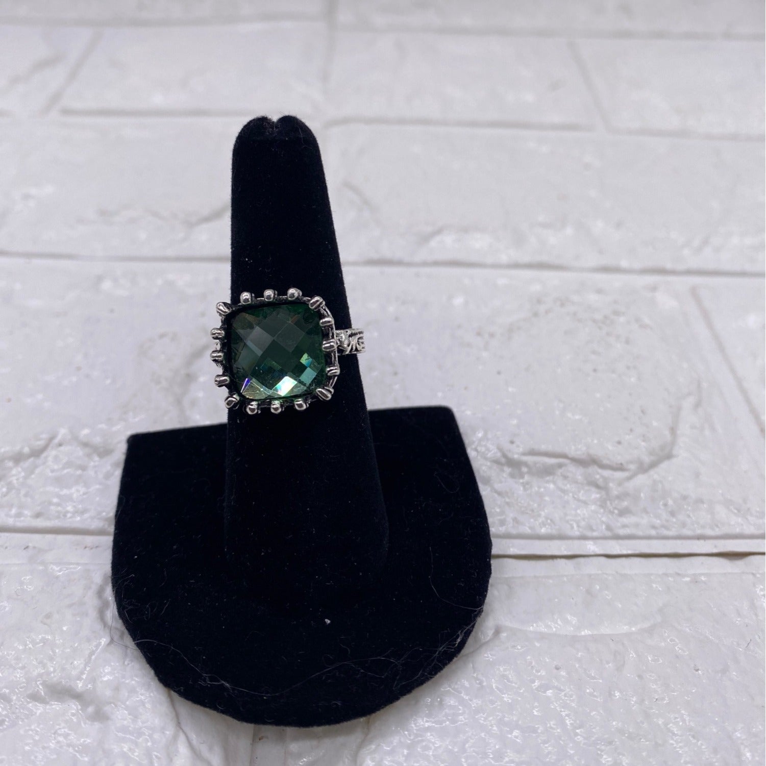 Princess Green Moonstone Gemstone 925 Silver Plated Ring Sz 7 Wedding Engagement