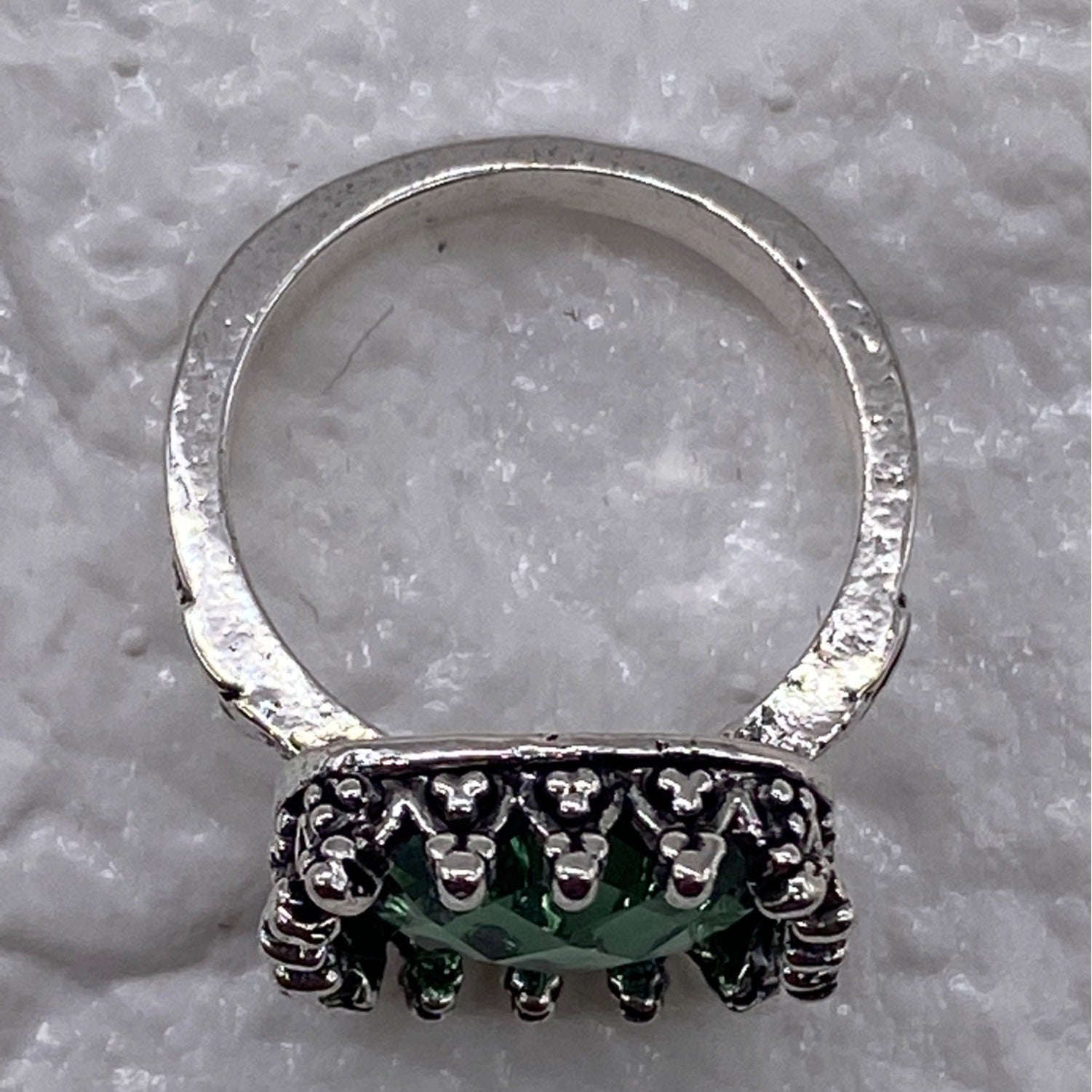 Princess Green Moonstone Gemstone 925 Silver Plated Ring Sz 7 Wedding Engagement