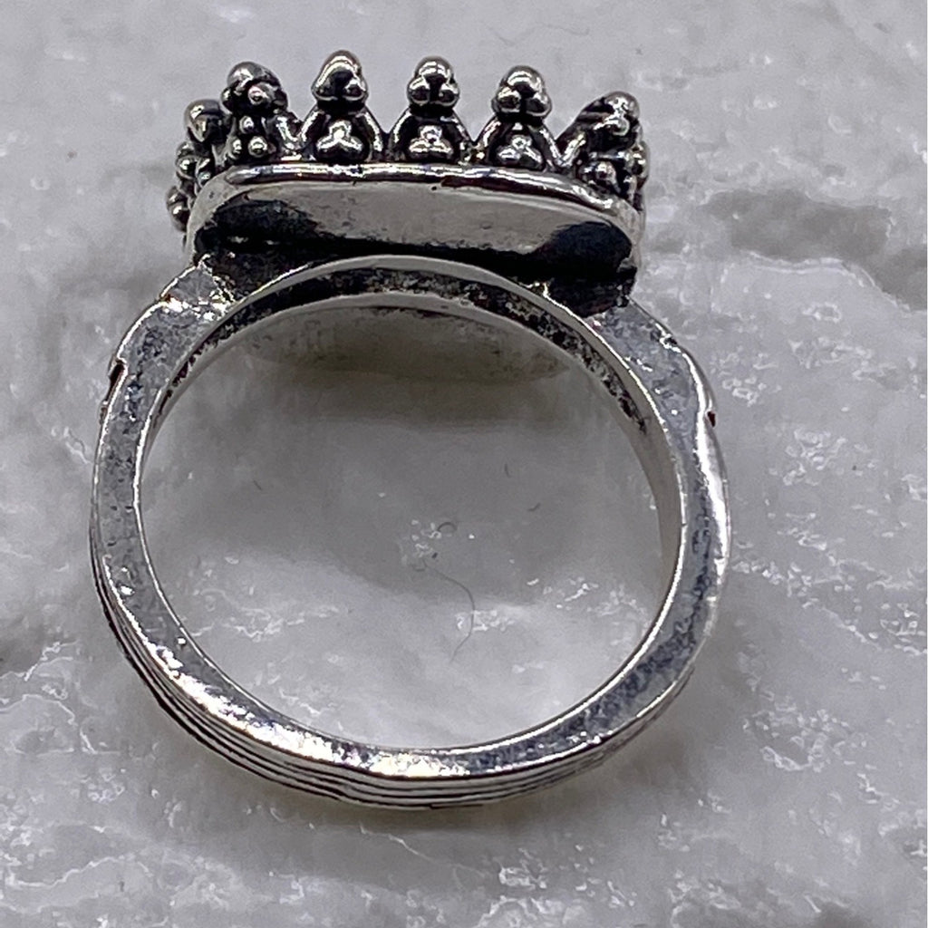 Princess Green Moonstone Gemstone 925 Silver Plated Ring Sz 7 Wedding Engagement