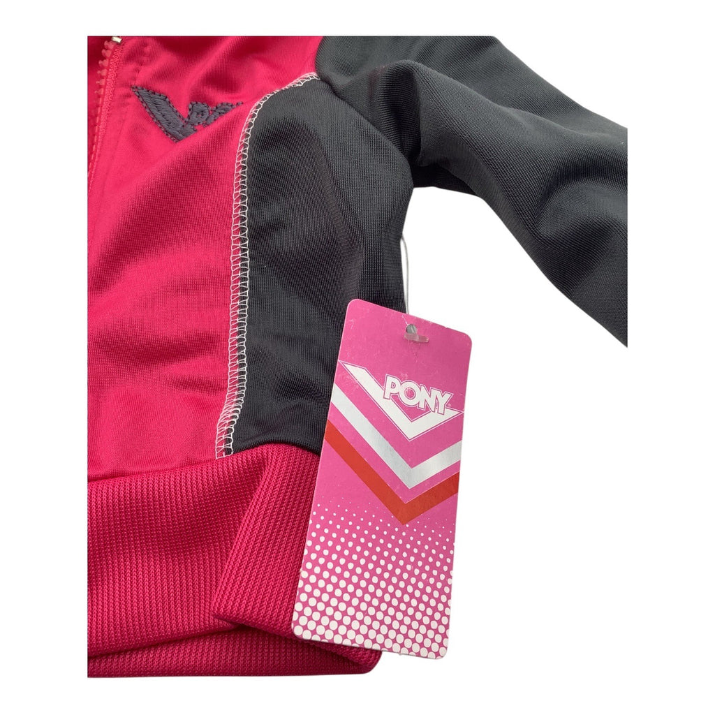 Pony Baby Girl 12M Sweatsuit Pink & Black Hoodie Pants Set Polyester Graphic