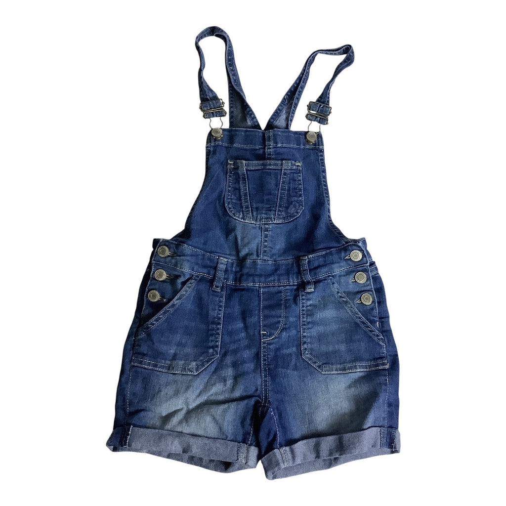 Vanilla Star Girls Denim Shortalls Adjustable Size 8 Jean Bib Overalls Pockets