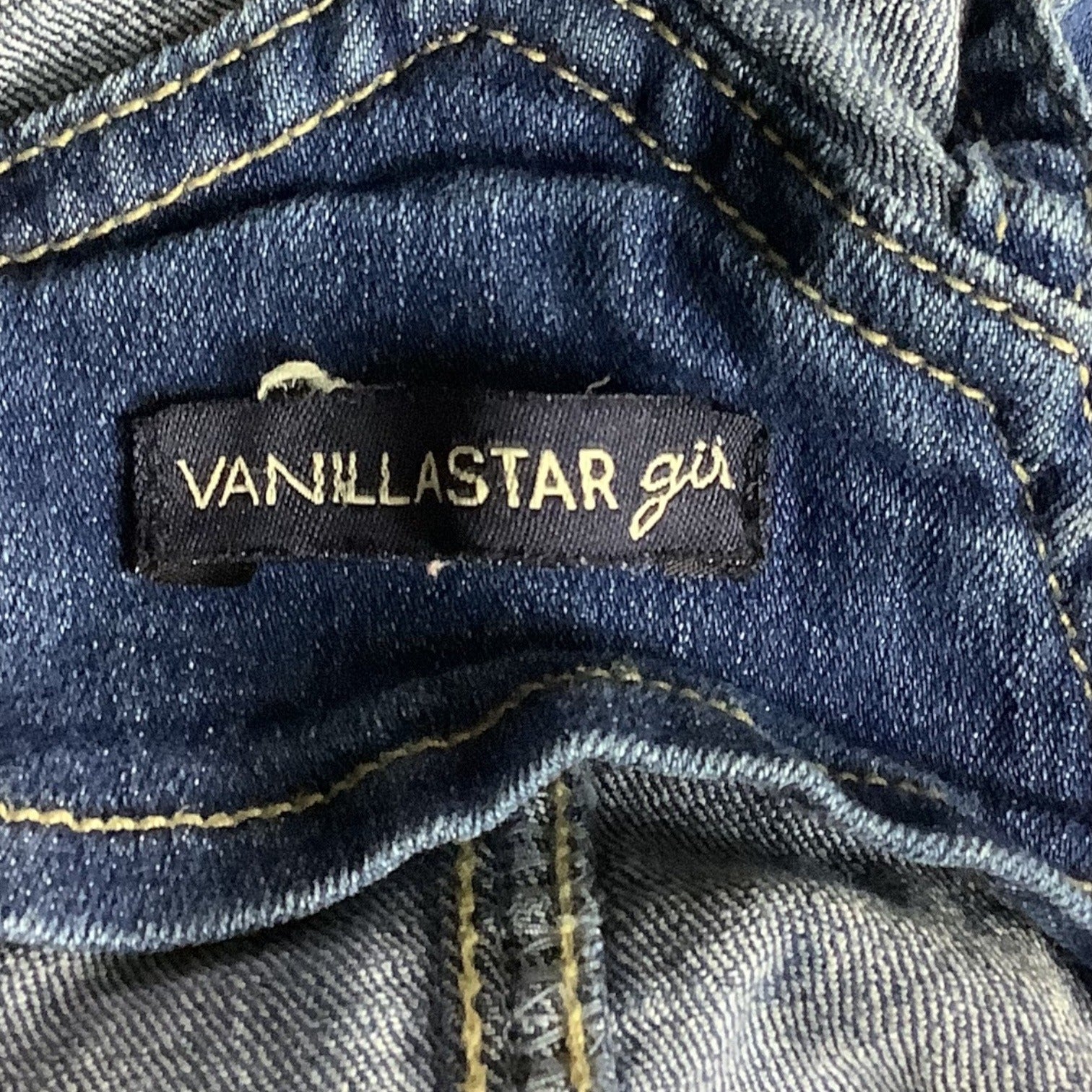 Vanilla Star Girls Denim Shortalls Adjustable Size 8 Jean Bib Overalls Pockets