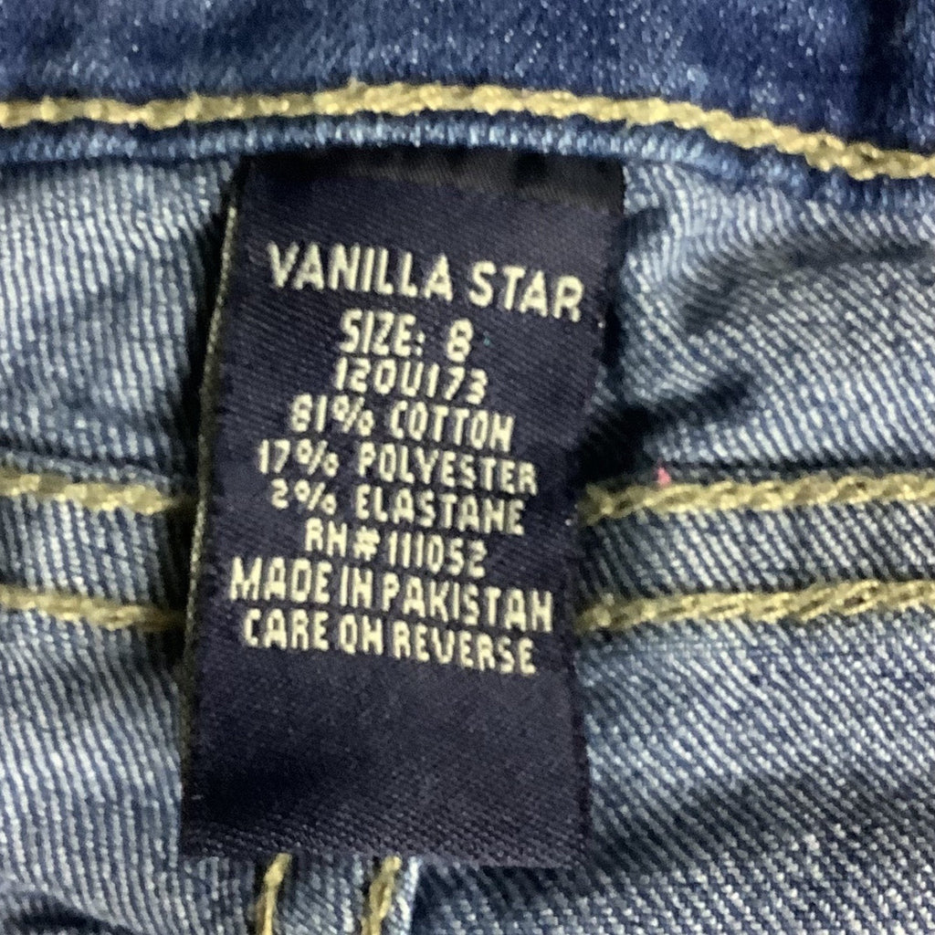 Vanilla Star Girls Denim Shortalls Adjustable Size 8 Jean Bib Overalls Pockets