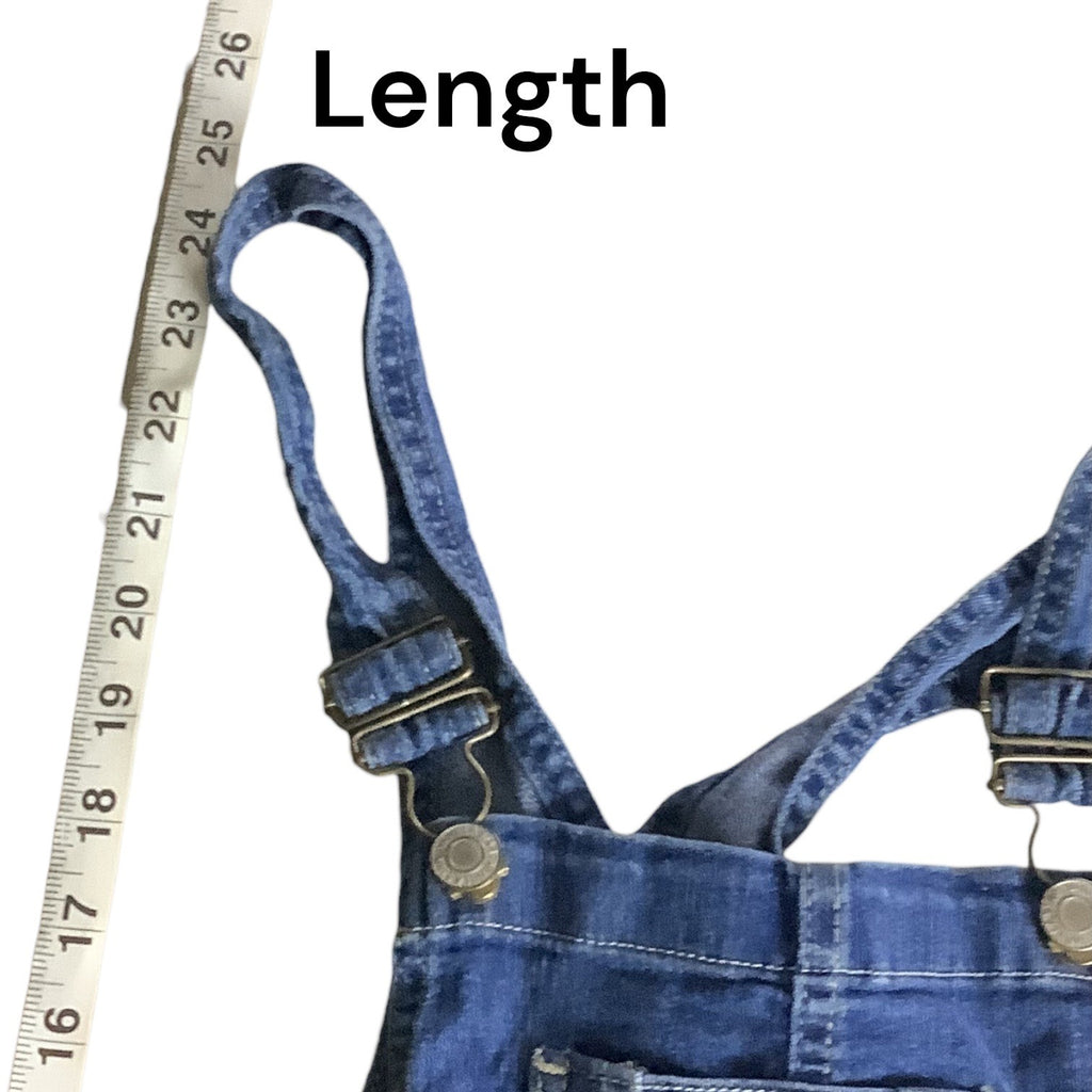 Vanilla Star Girls Denim Shortalls Adjustable Size 8 Jean Bib Overalls Pockets