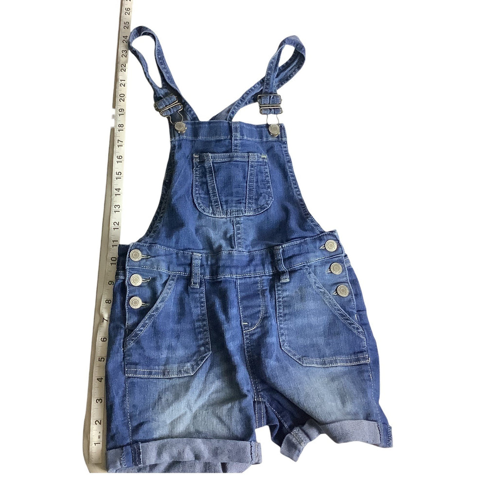 Vanilla Star Girls Denim Shortalls Adjustable Size 8 Jean Bib Overalls Pockets